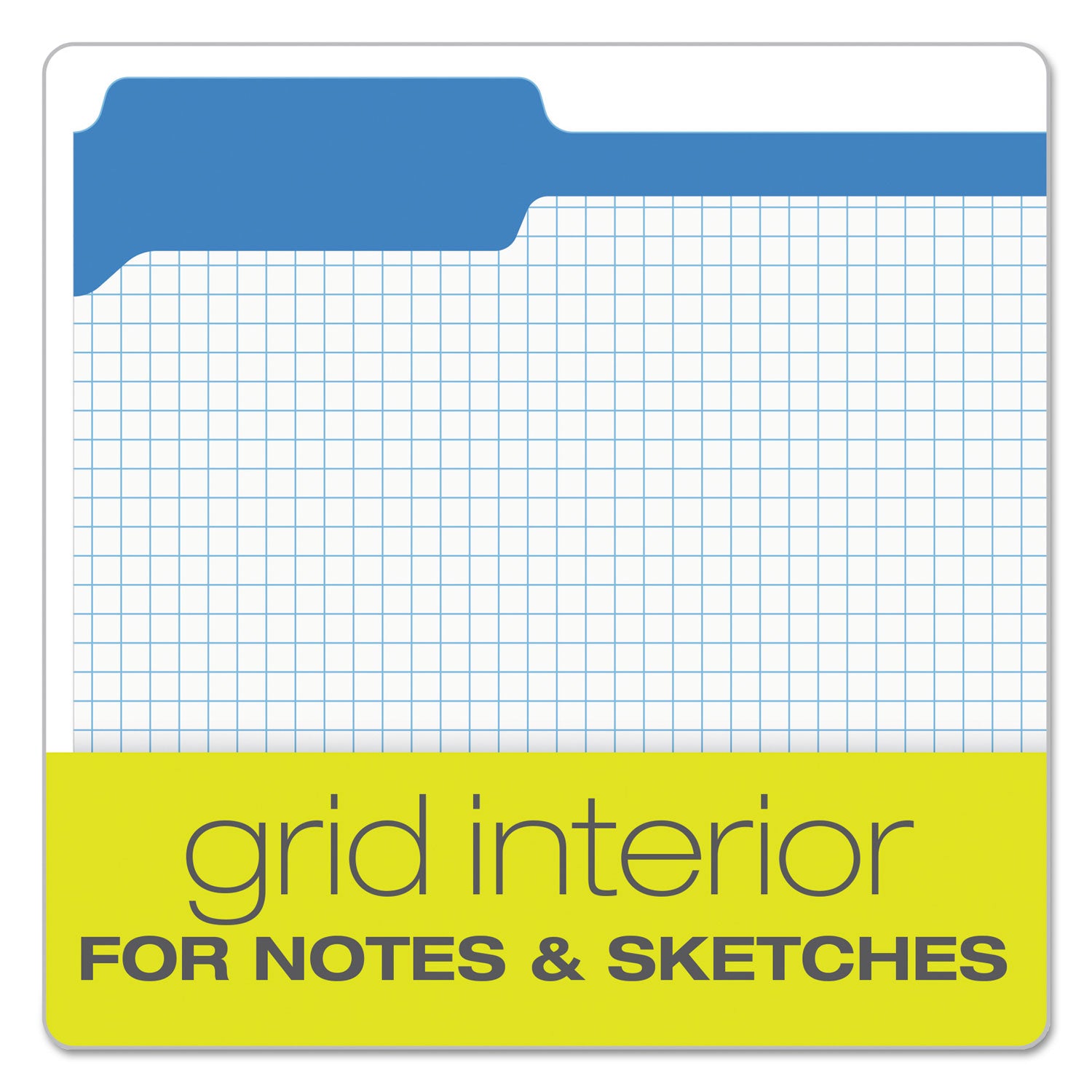 Double-Ply Reinforced Top Tab Colored File Folders, 1/3-Cut Tabs: Assorted, Letter Size, 0.75" Expansion, Blue, 100/Box -
