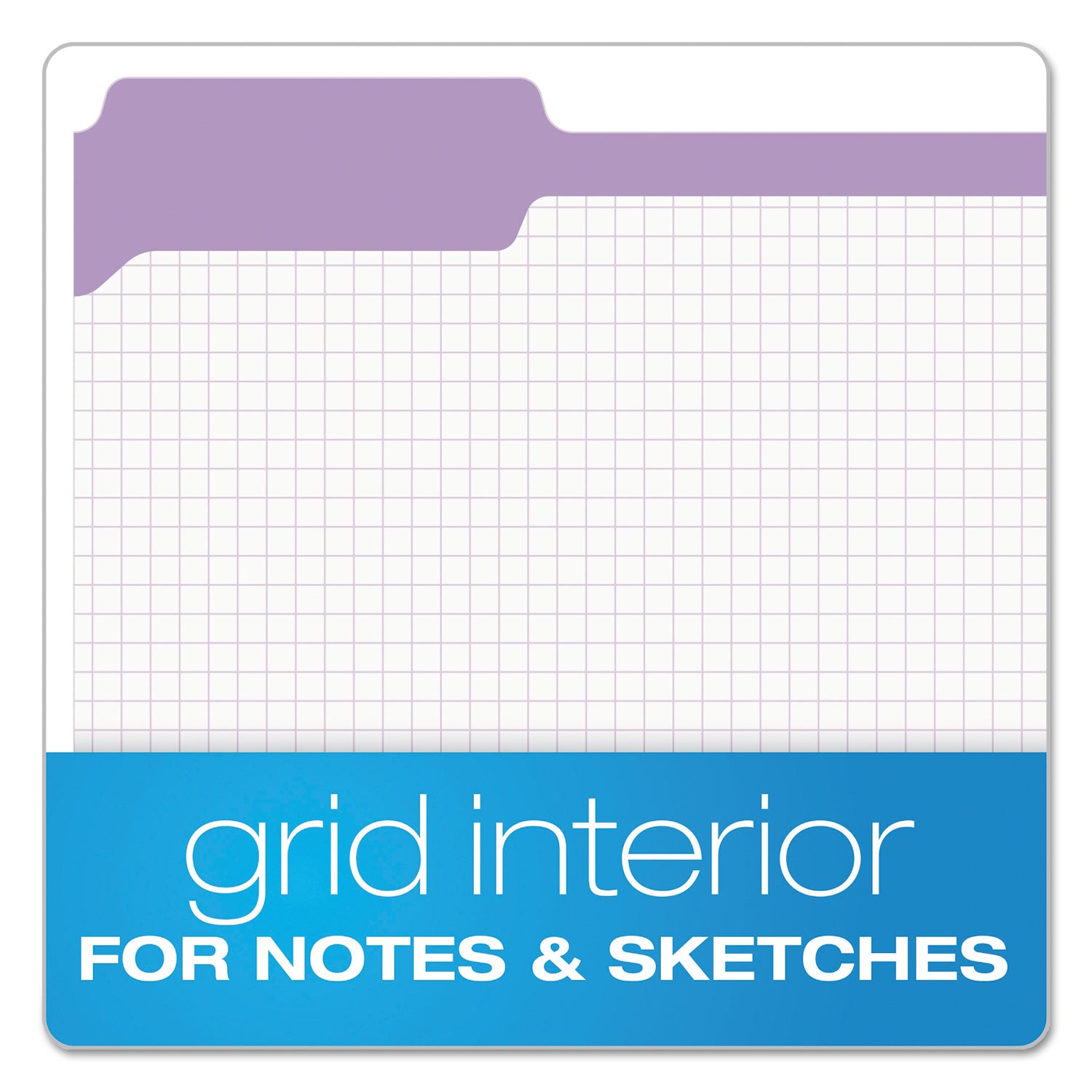 Double-Ply Reinforced Top Tab Colored File Folders, 1/3-Cut Tabs: Assorted, Letter Size, 0.75" Expansion, Lavender, 100/Box -