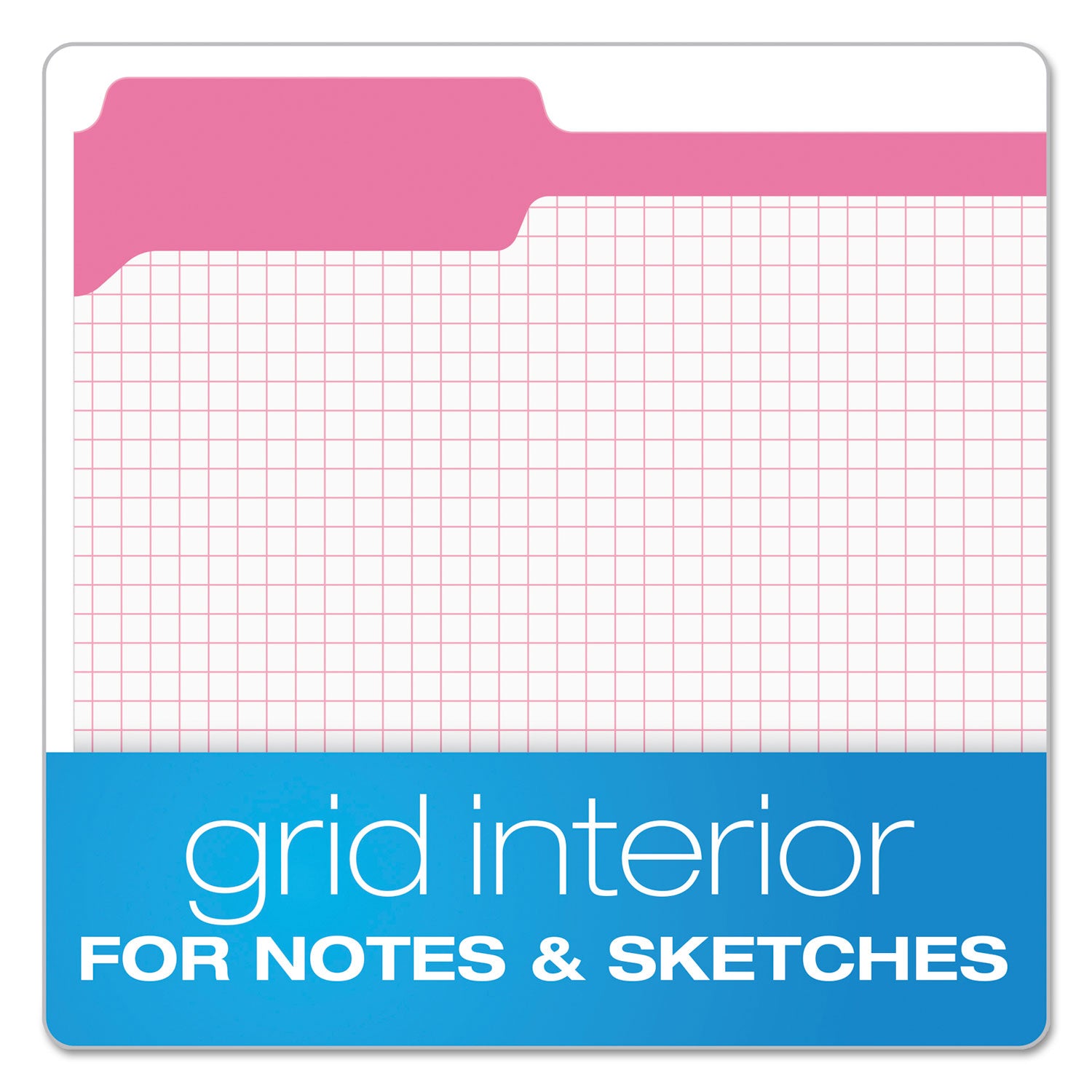 Double-Ply Reinforced Top Tab Colored File Folders, 1/3-Cut Tabs: Assorted, Letter Size, 0.75" Expansion, Pink, 100/Box -
