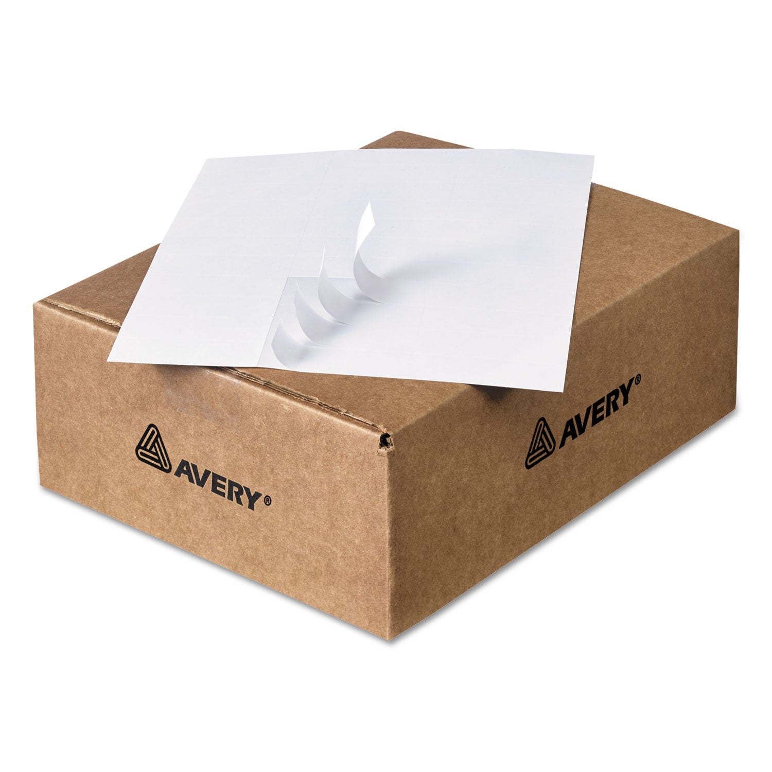 Copier Mailing Labels, Copiers, 1 x 2.81, White, 33/Sheet, 500 Sheets/Box -
