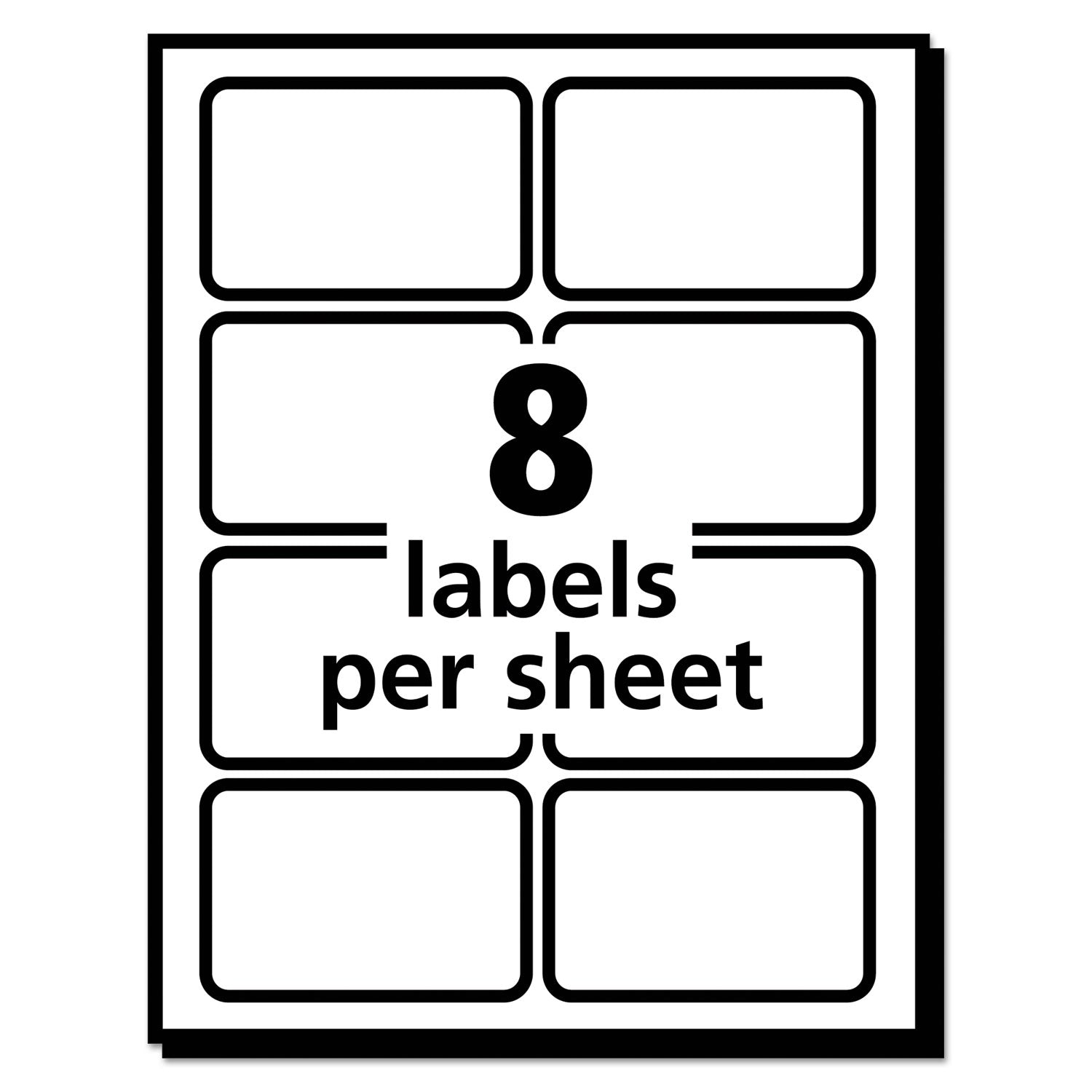 EcoFriendly Adhesive Name Badge Labels, 3.38 x 2.33, White, 160/Box -