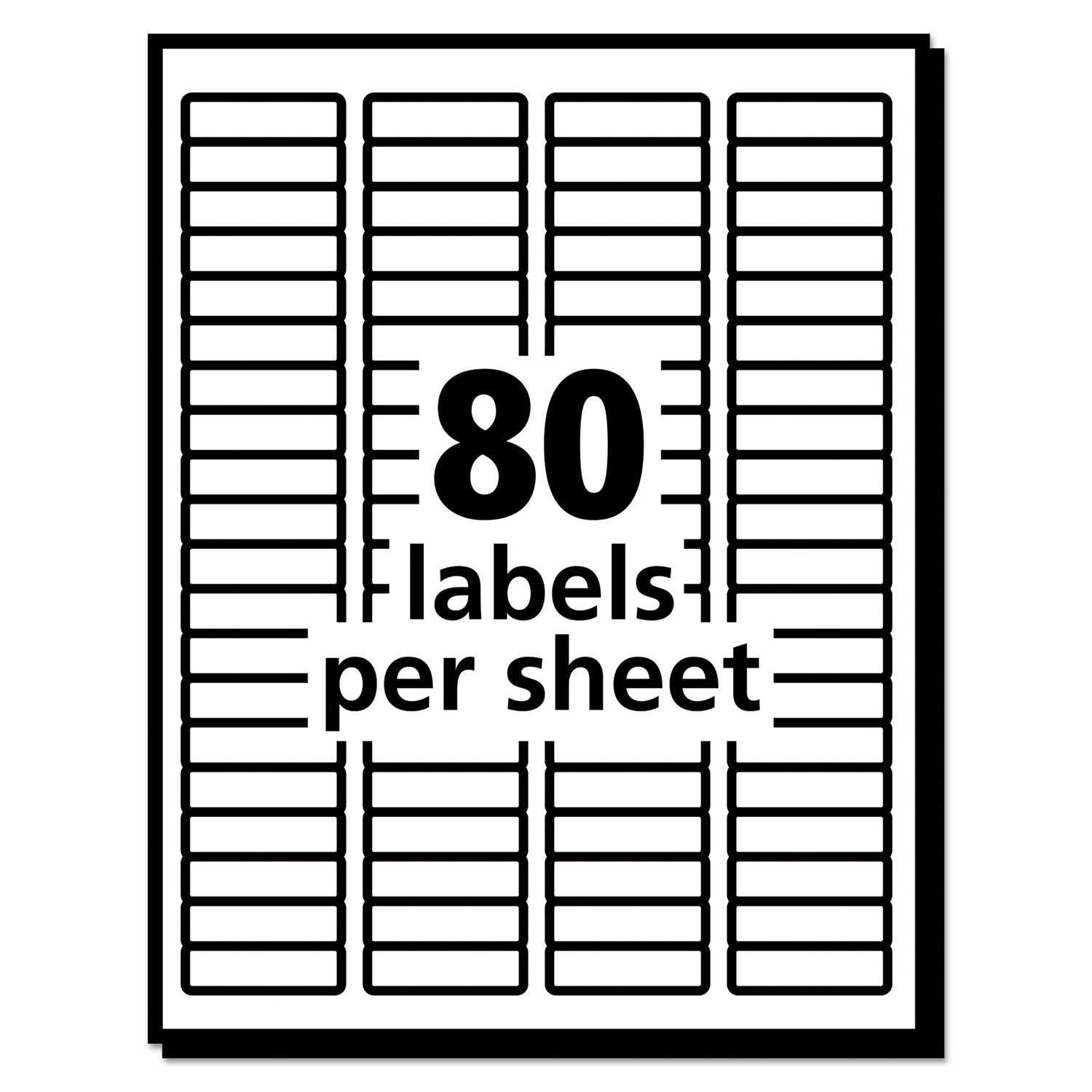 EcoFriendly Mailing Labels, Inkjet/Laser Printers, 0.5 x 1.75, White, 80/Sheet, 100 Sheets/Pack -
