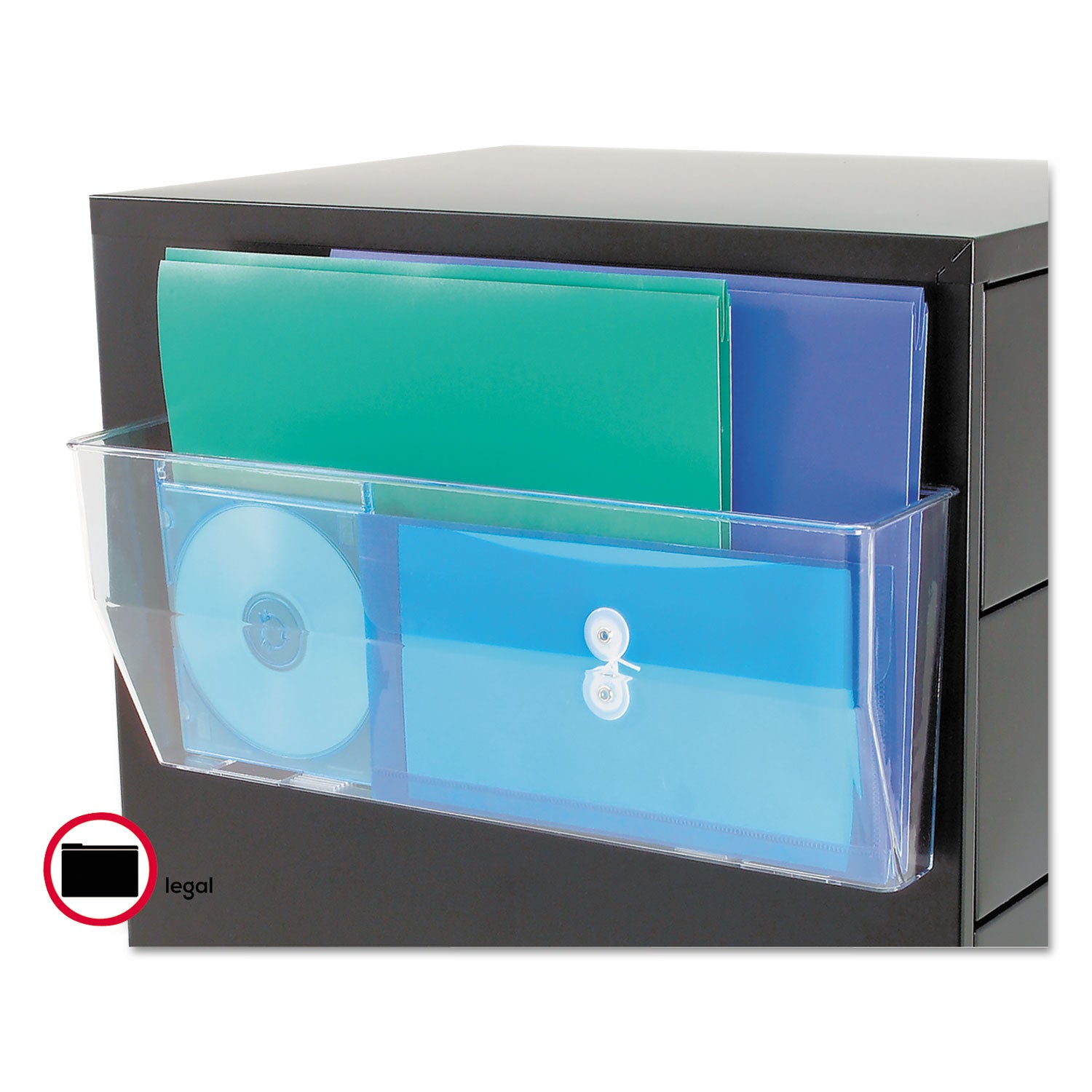 Magnetic DocuPocket Wall File, Legal/Letter Size, 15" x 3" x 6.38", Clear -