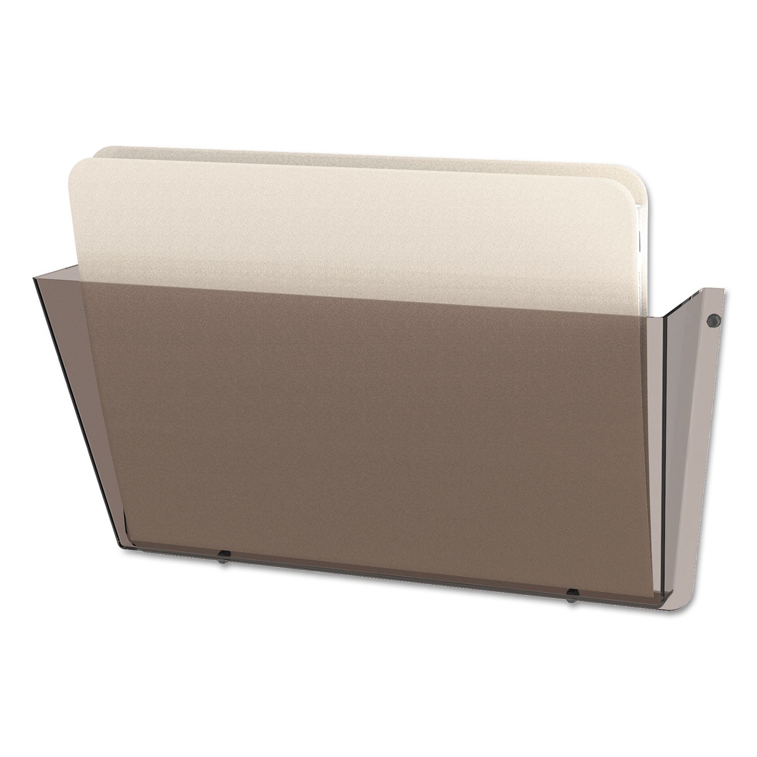 Unbreakable DocuPocket Wall File, Letter Size, 14.5" x 3" x 6.5", Smoke - 3