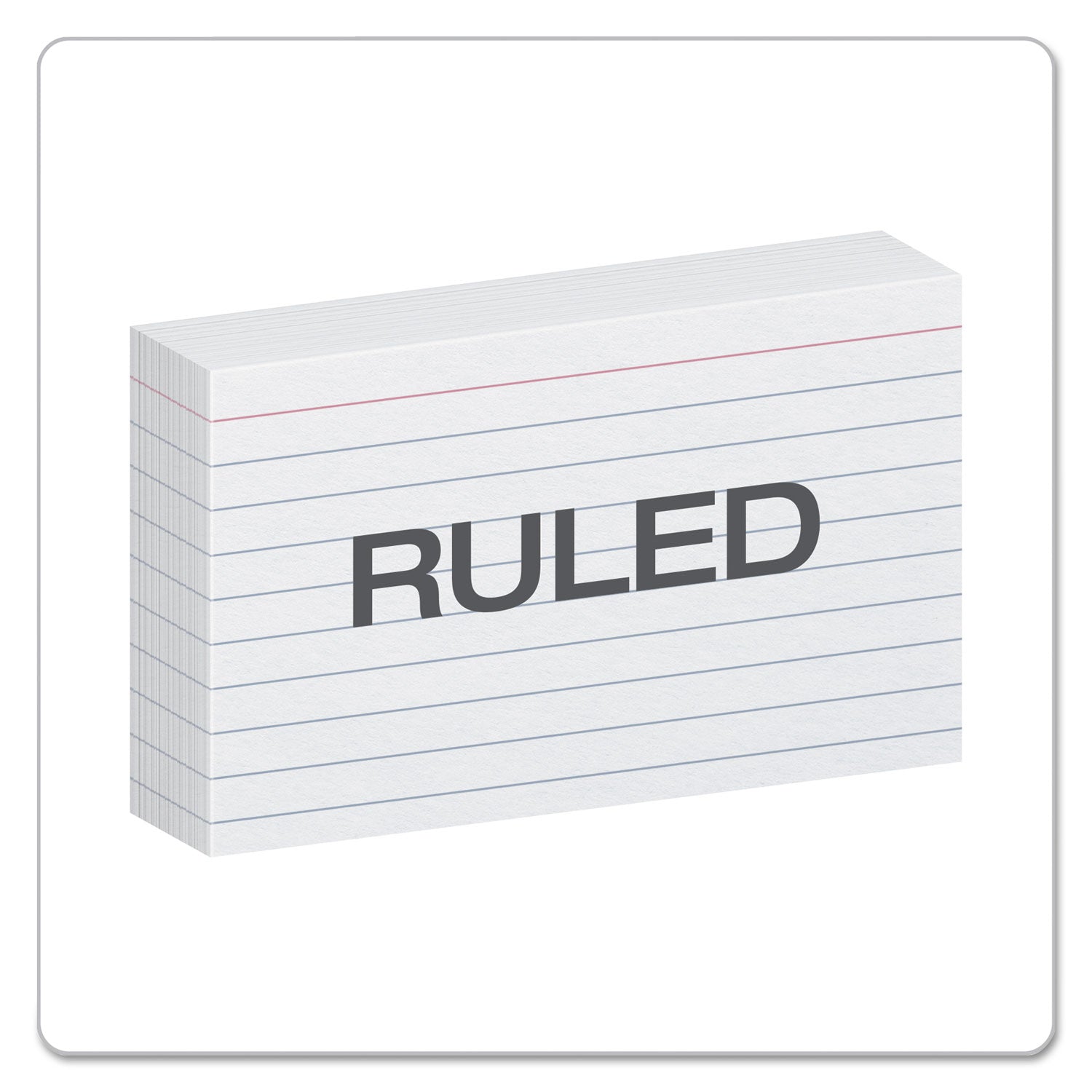 Ruled Index Cards, 3 x 5, White, 100/Pack -