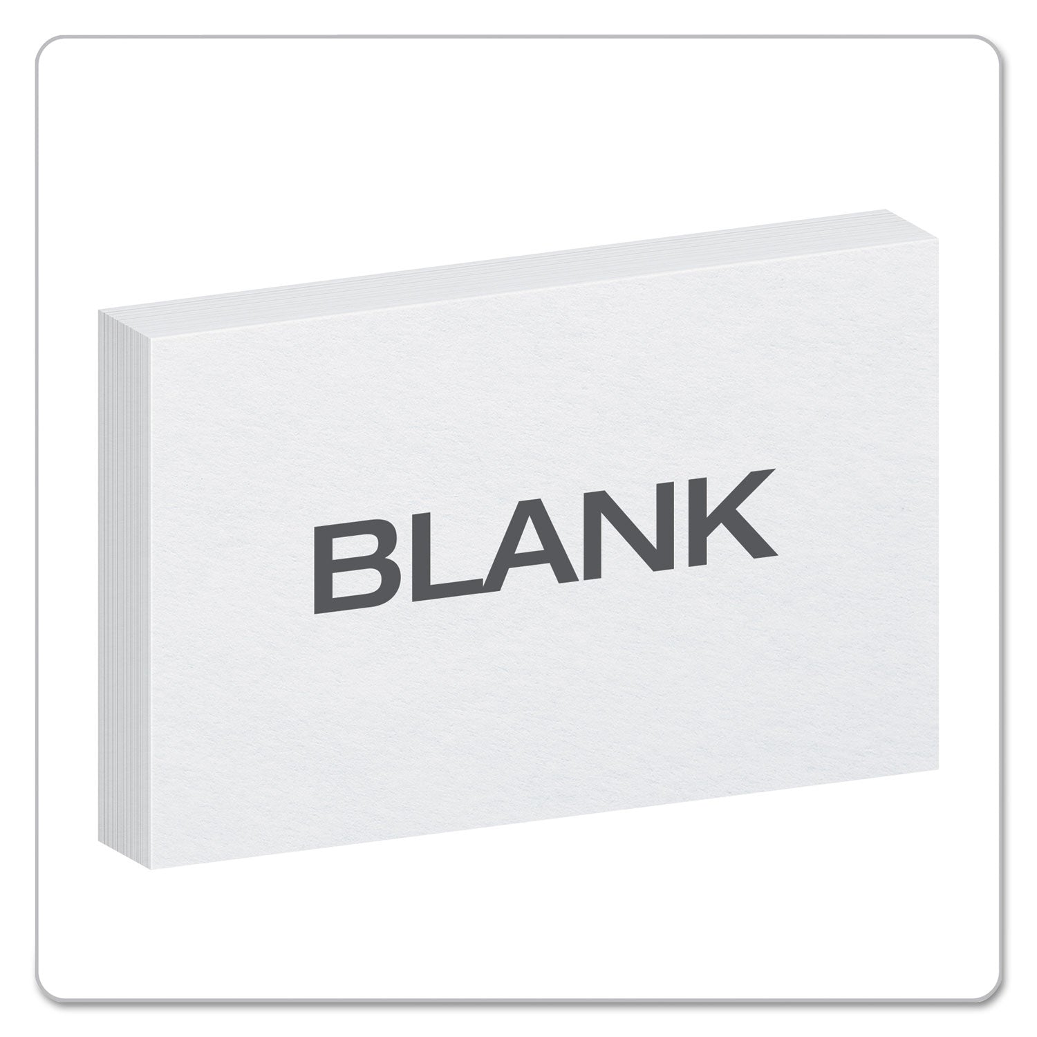 Unruled Index Cards, 5 x 8, White, 100/Pack -