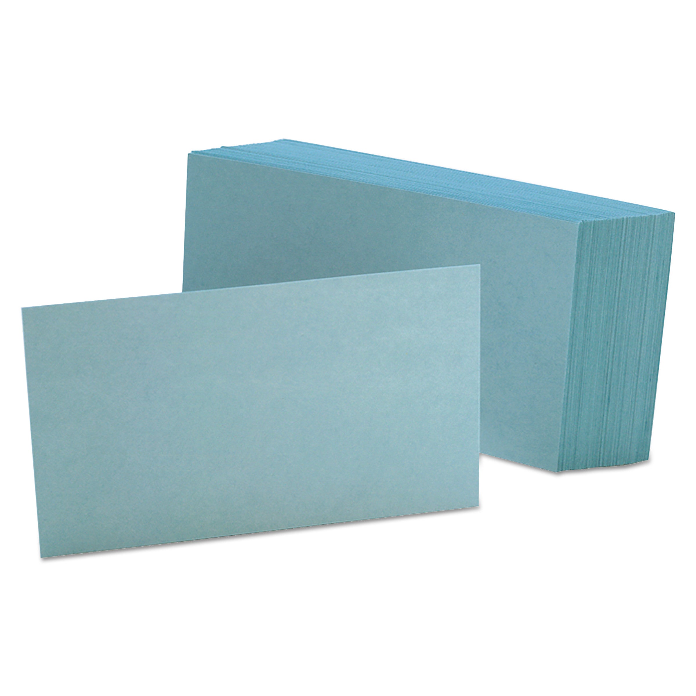 Unruled Index Cards, 3 x 5, Blue, 100/Pack -
