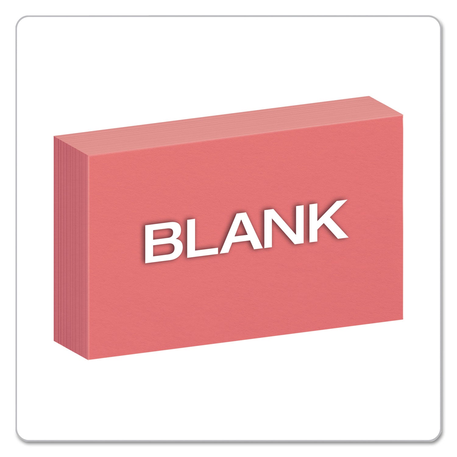 Unruled Index Cards, 3 x 5, Cherry, 100/Pack -