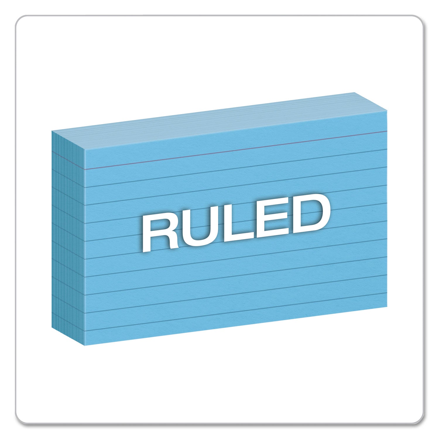 Ruled Index Cards, 3 x 5, Blue, 100/Pack -