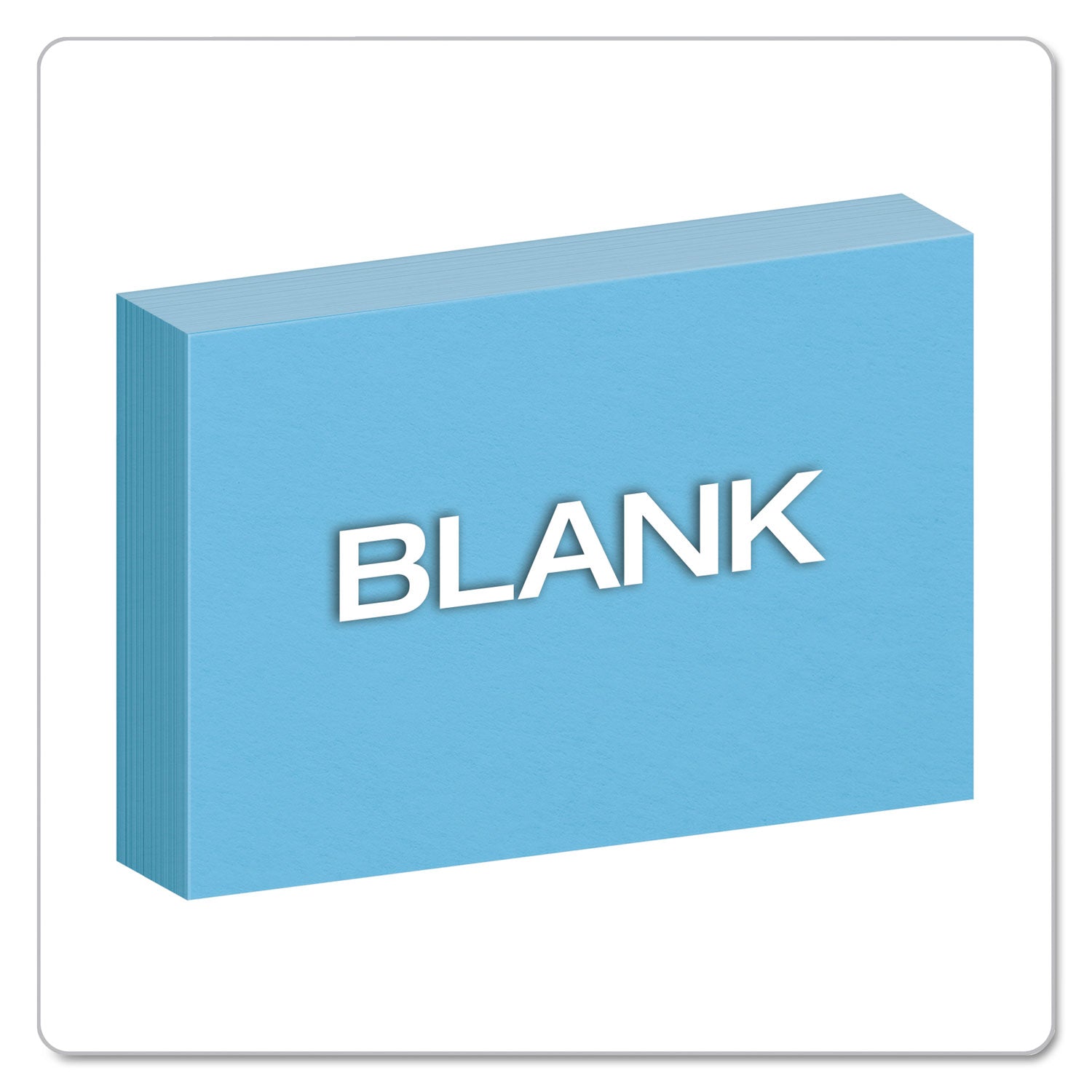 Unruled Index Cards, 4 x 6, Blue, 100/Pack -
