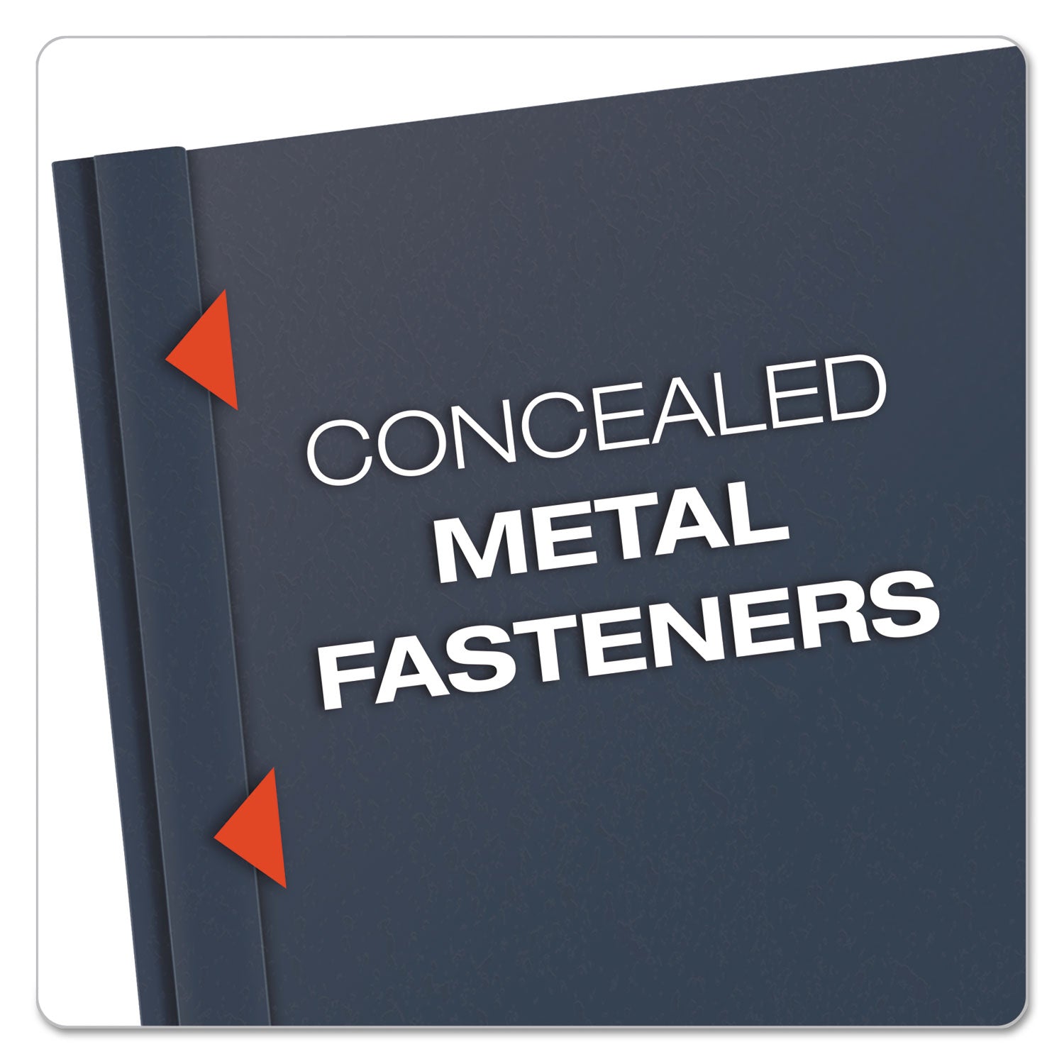 Clear Front Standard Grade Report Cover, Three-Prong Fastener, 0.5" Capacity, 8.5 x 11, Clear/Dark Blue, 25/Box -