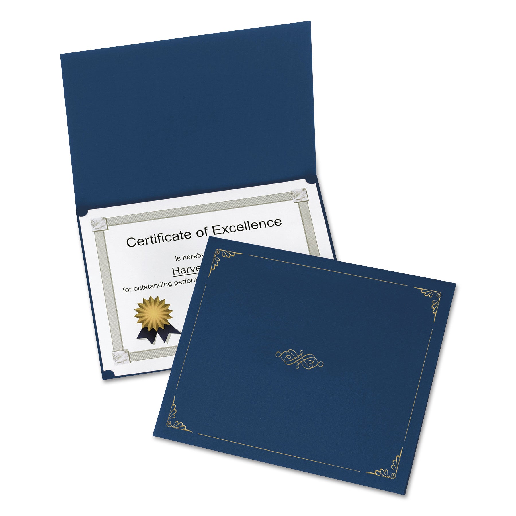 Certificate Holder, 11.25 x 8.75, Dark Blue, 5/Pack -
