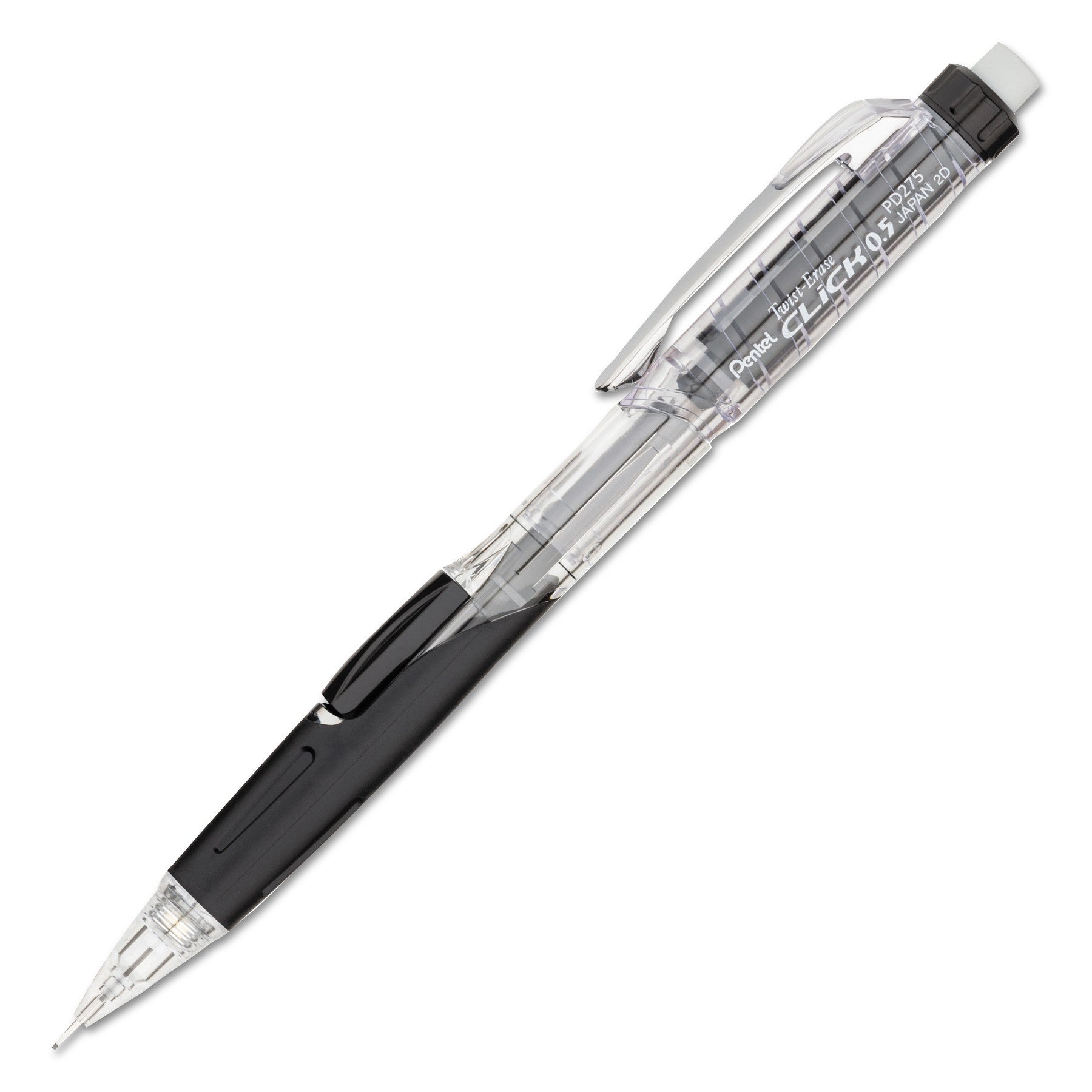 Twist-Erase CLICK Mechanical Pencil, 0.5 mm, HB (#2), Black Lead, Black Barrel -