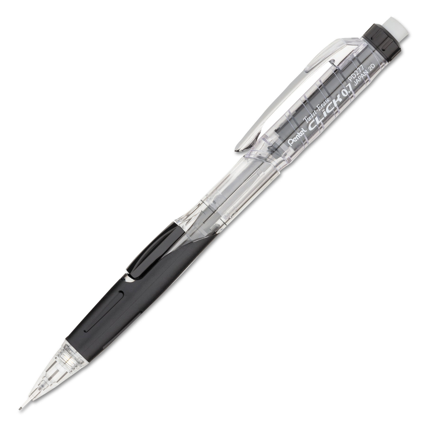 Twist-Erase CLICK Mechanical Pencil, 0.7 mm, HB (#2), Black Lead, Black Barrel -