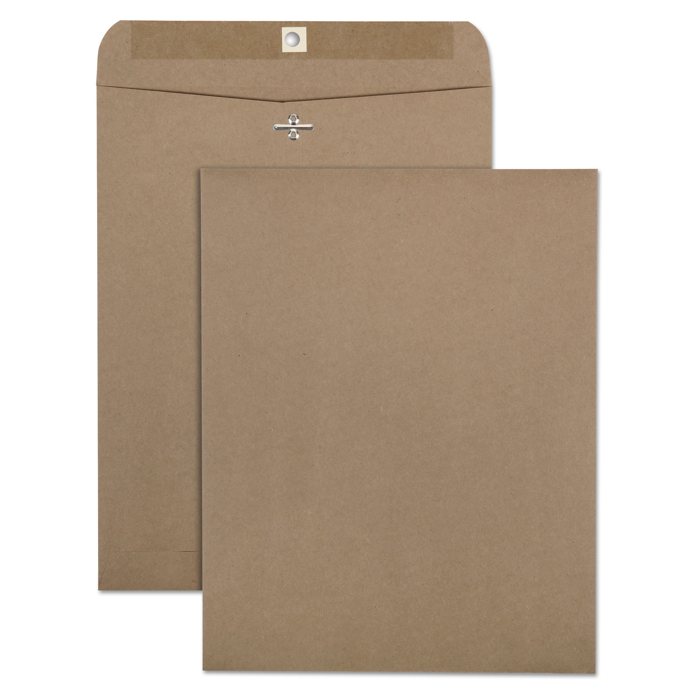 Recycled Brown Kraft Clasp Envelope, #97, Square Flap, Clasp/Gummed Closure, 10 x 13, Brown Kraft, 100/Box -