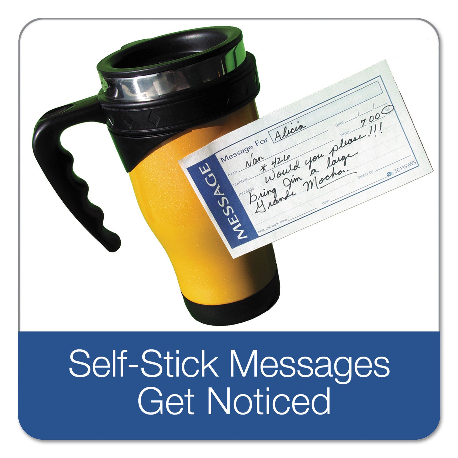 Write 'n Stick Phone Message Book, Two-Part Carbonless, 4.75 x 2.75, 4 Forms/Sheet, 200 Forms Total -