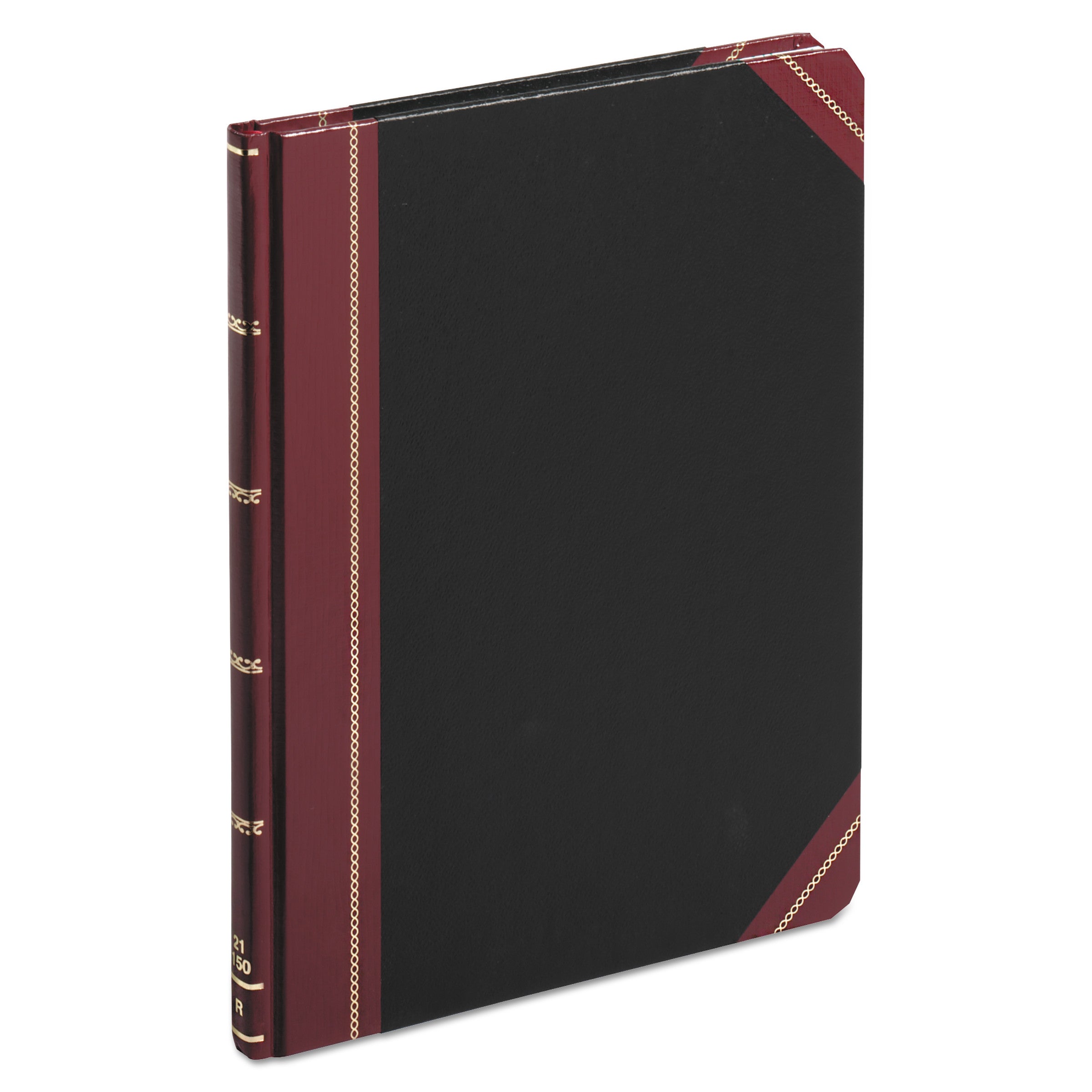 Extra-Durable Bound Book, Single-Page 5-Column Accounting, Black/Maroon/Gold Cover, 10.13 x 7.78 Sheets, 150 Sheets/Book - 1