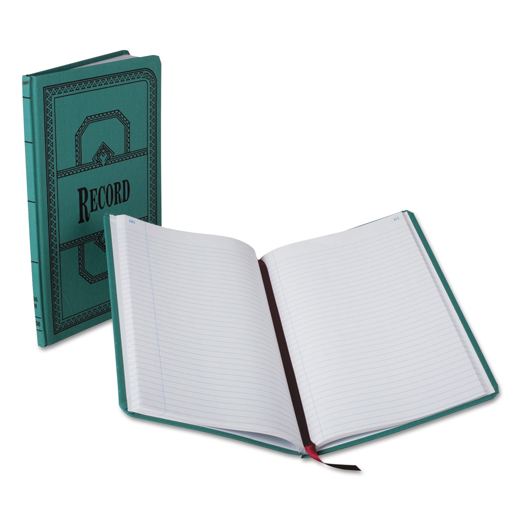 Account Record Book, Record-Style Rule, Blue Cover, 11.75 x 7.25 Sheets, 150 Sheets/Book -