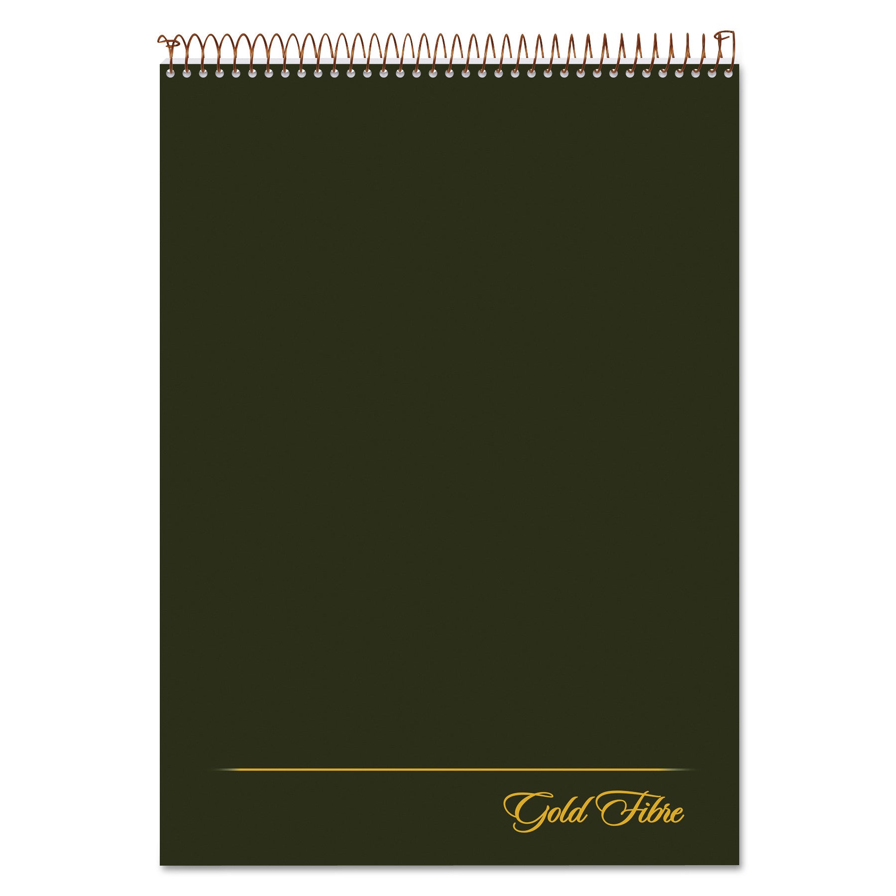 Gold Fibre Wirebound Project Notes Pad, Project-Management Format, Green Cover, 70 White 8.5 x 11.75 Sheets -