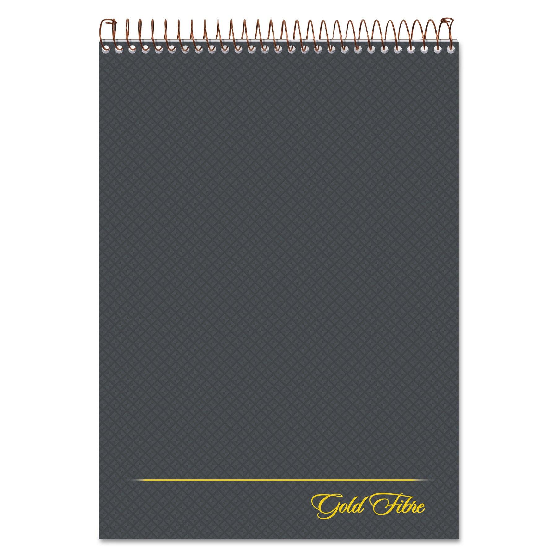 Gold Fibre Wirebound Project Notes Pad, Project-Management Format, Gray Cover, 70 White 8.5 x 11.75 Sheets -