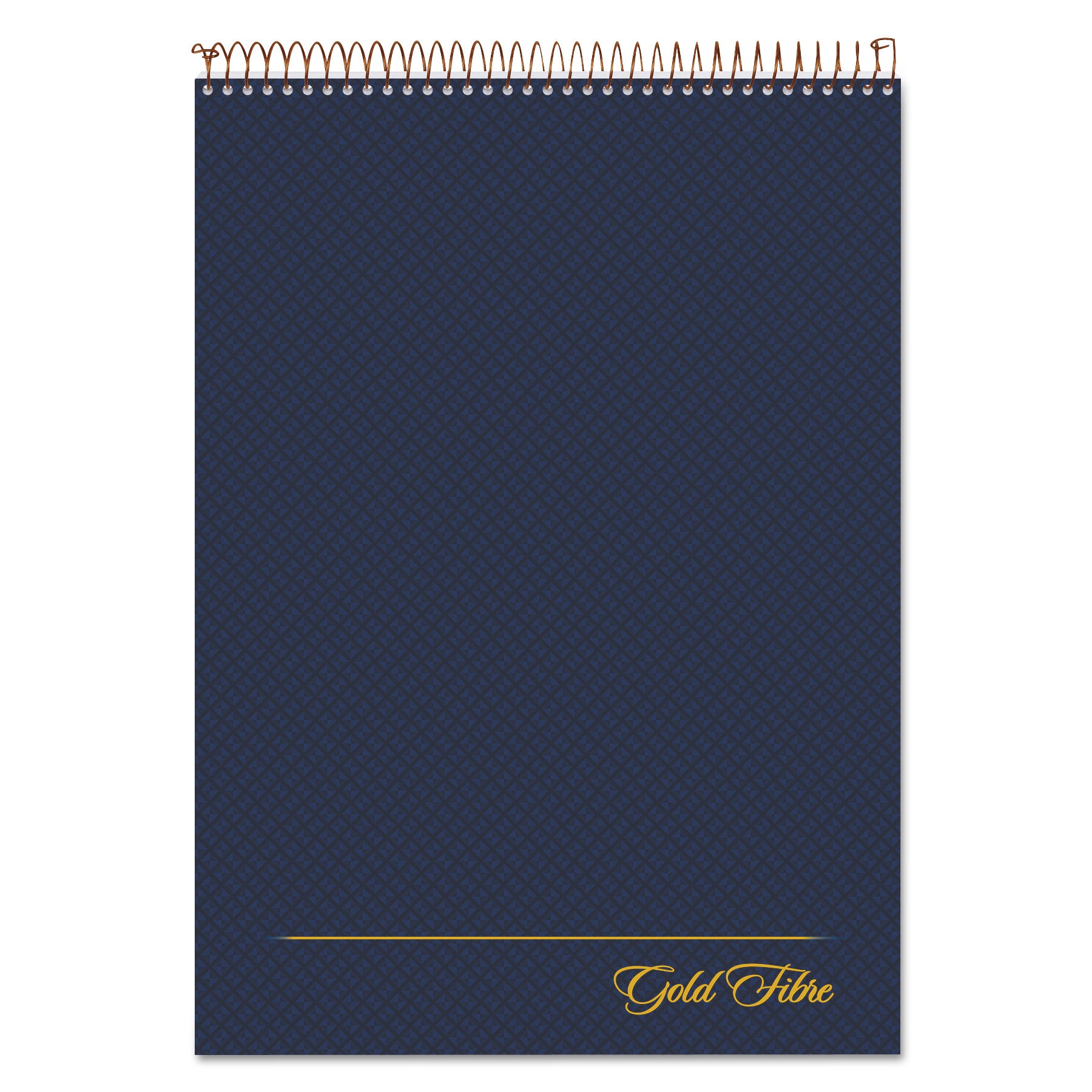 Gold Fibre Wirebound Project Notes Pad, Project-Management Format, Navy Cover, 70 White 8.5 x 11.75 Sheets -