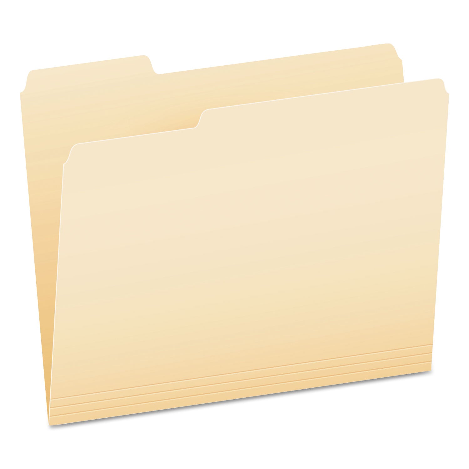 SmartShield Top Tab File Folders, 1/3-Cut Tabs: Assorted, Letter Size, Manila, 100/Box -