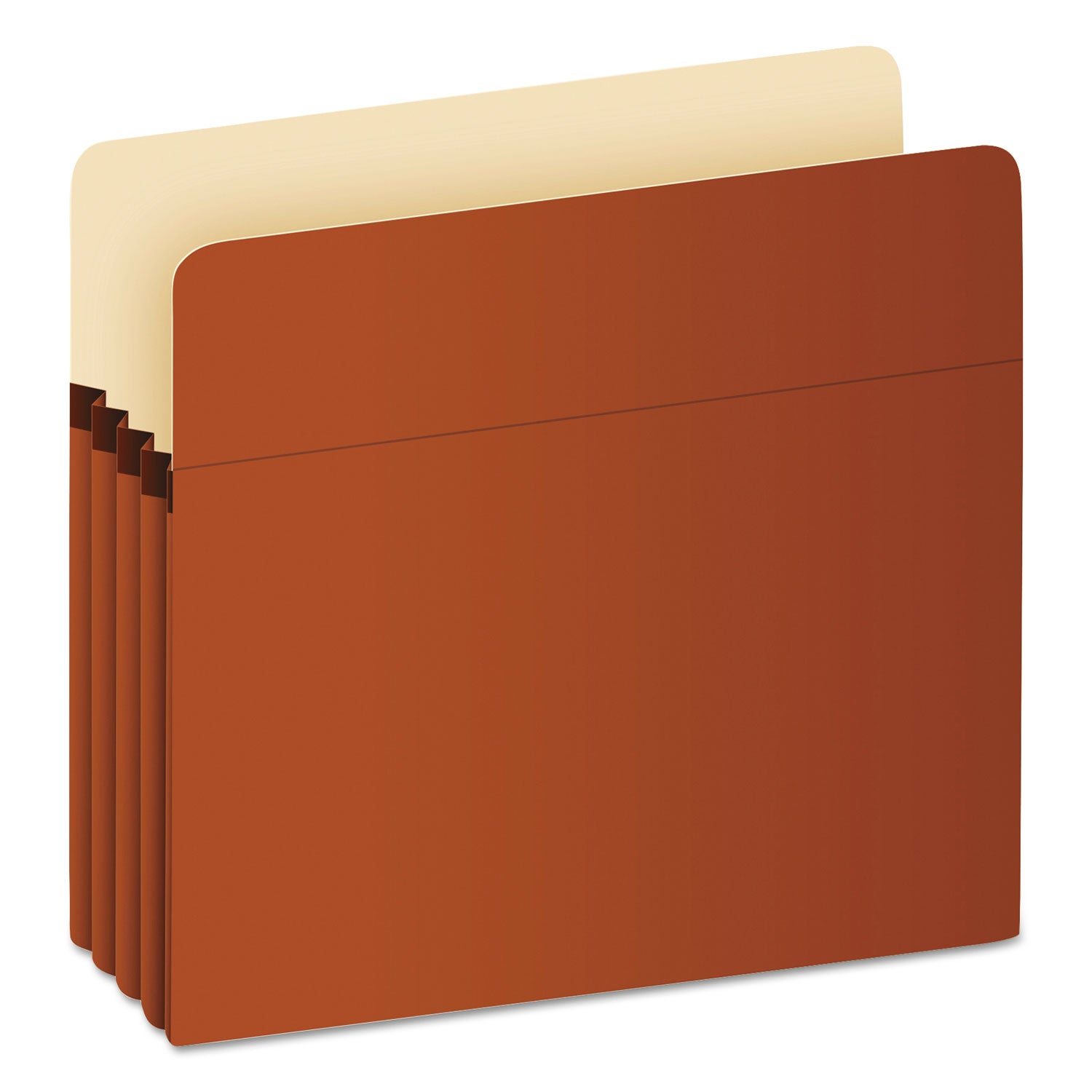 Earthwise by Pendaflex Recycled File Pockets, 3.5" Expansion, Letter Size, Red Fiber -