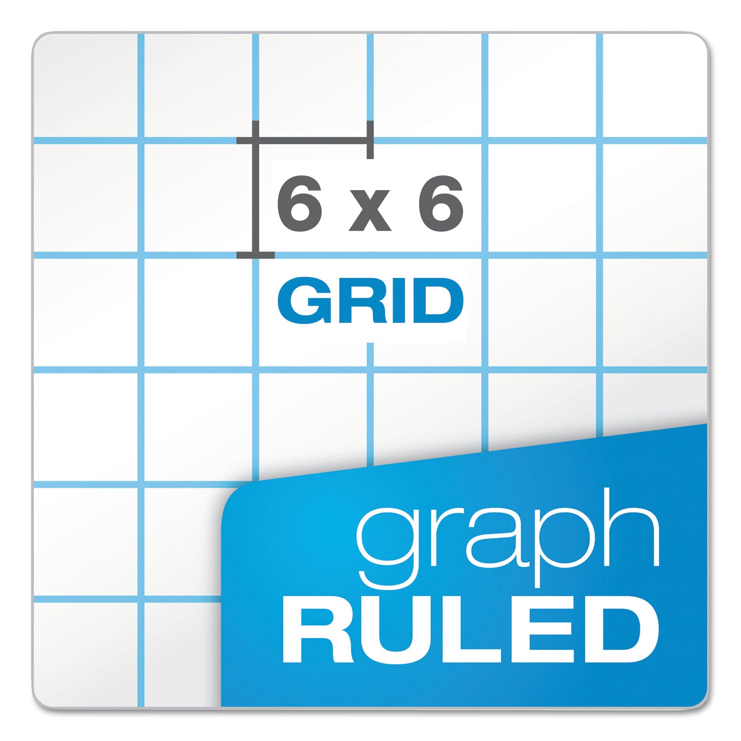 Quadrille Pads, Quadrille Rule (6 sq/in), 50 White 8.5 x 11 Sheets -