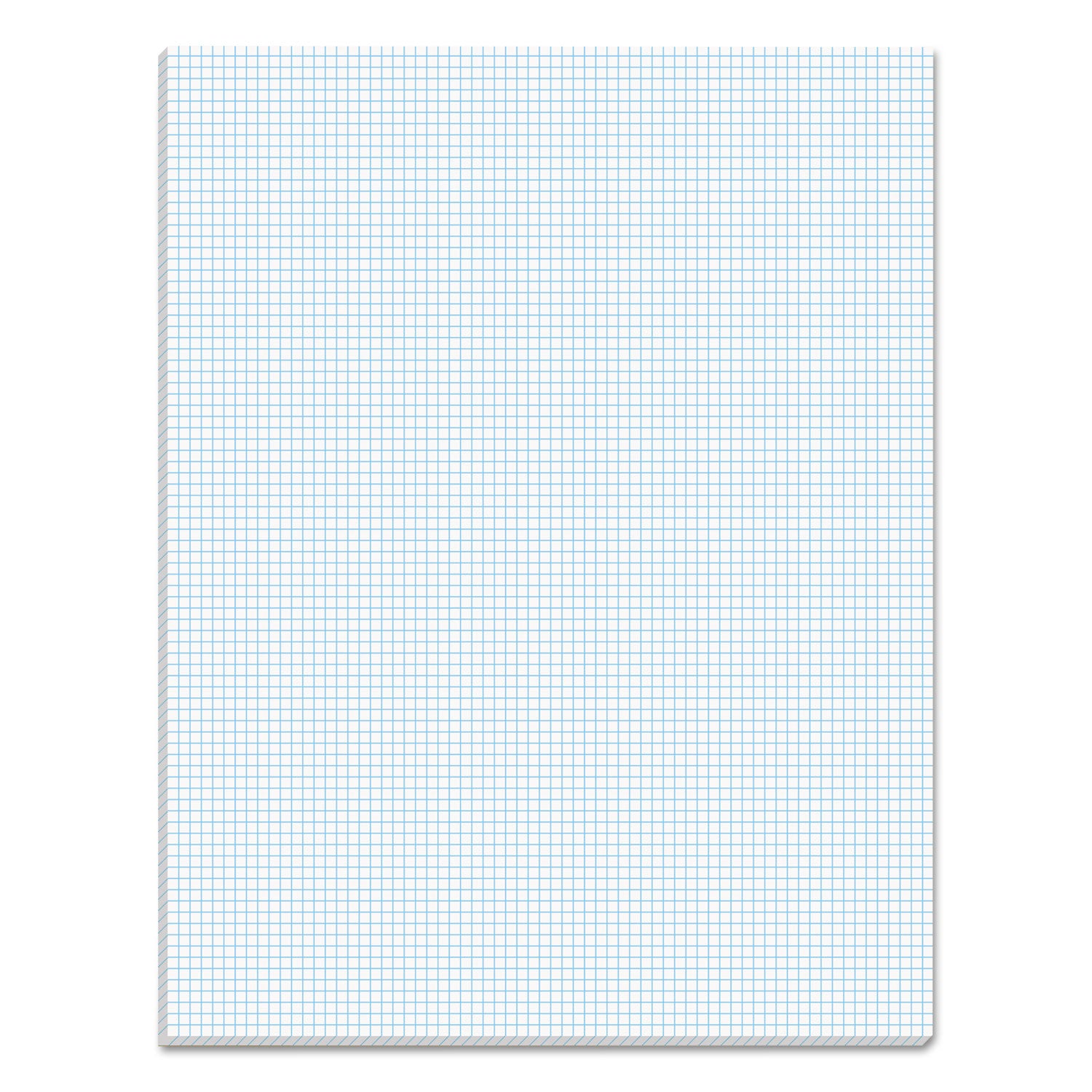 Quadrille Pads, Quadrille Rule (8 sq/in), 50 White 8.5 x 11 Sheets -
