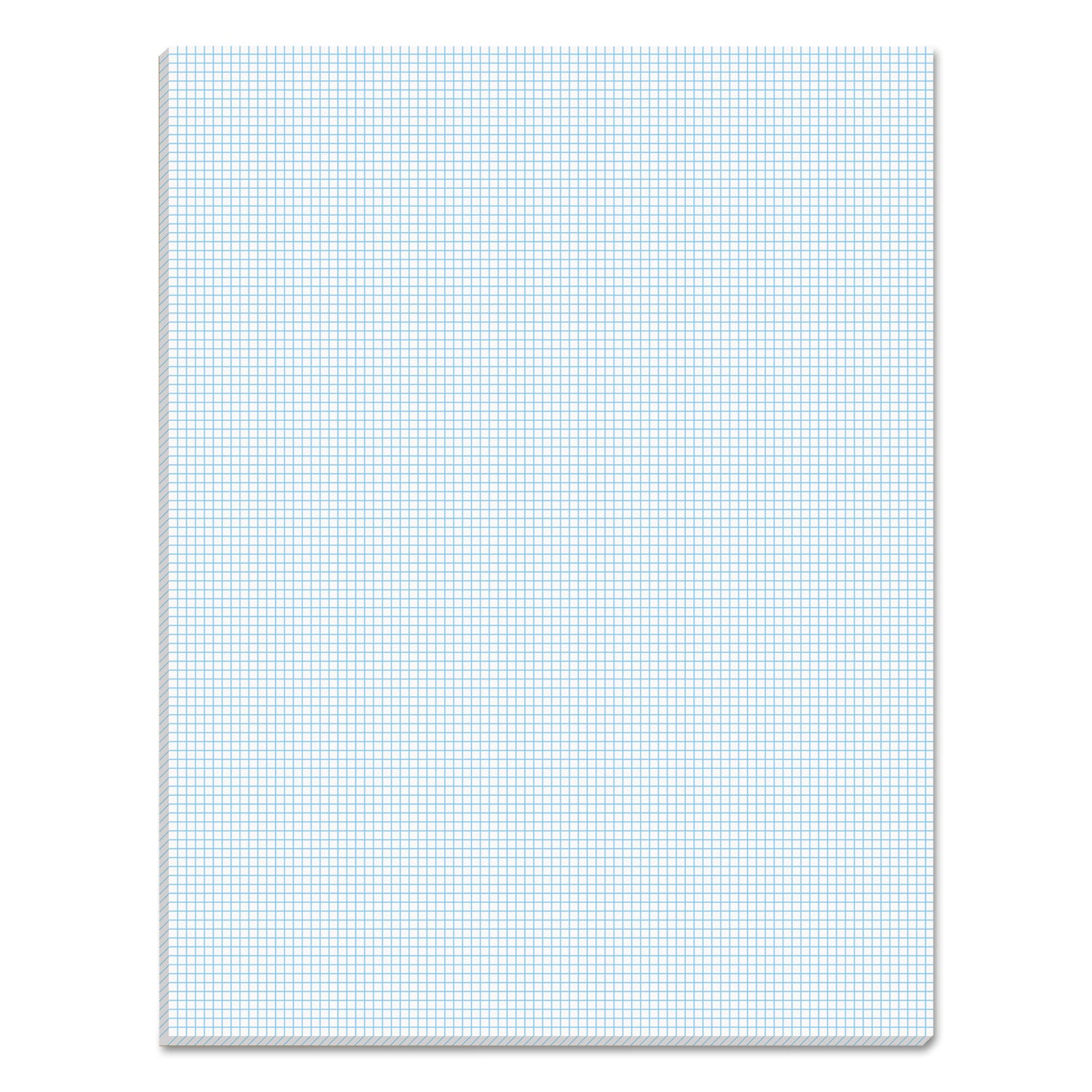 Quadrille Pads, Quadrille Rule (10 sq/in), 50 White 8.5 x 11 Sheets -