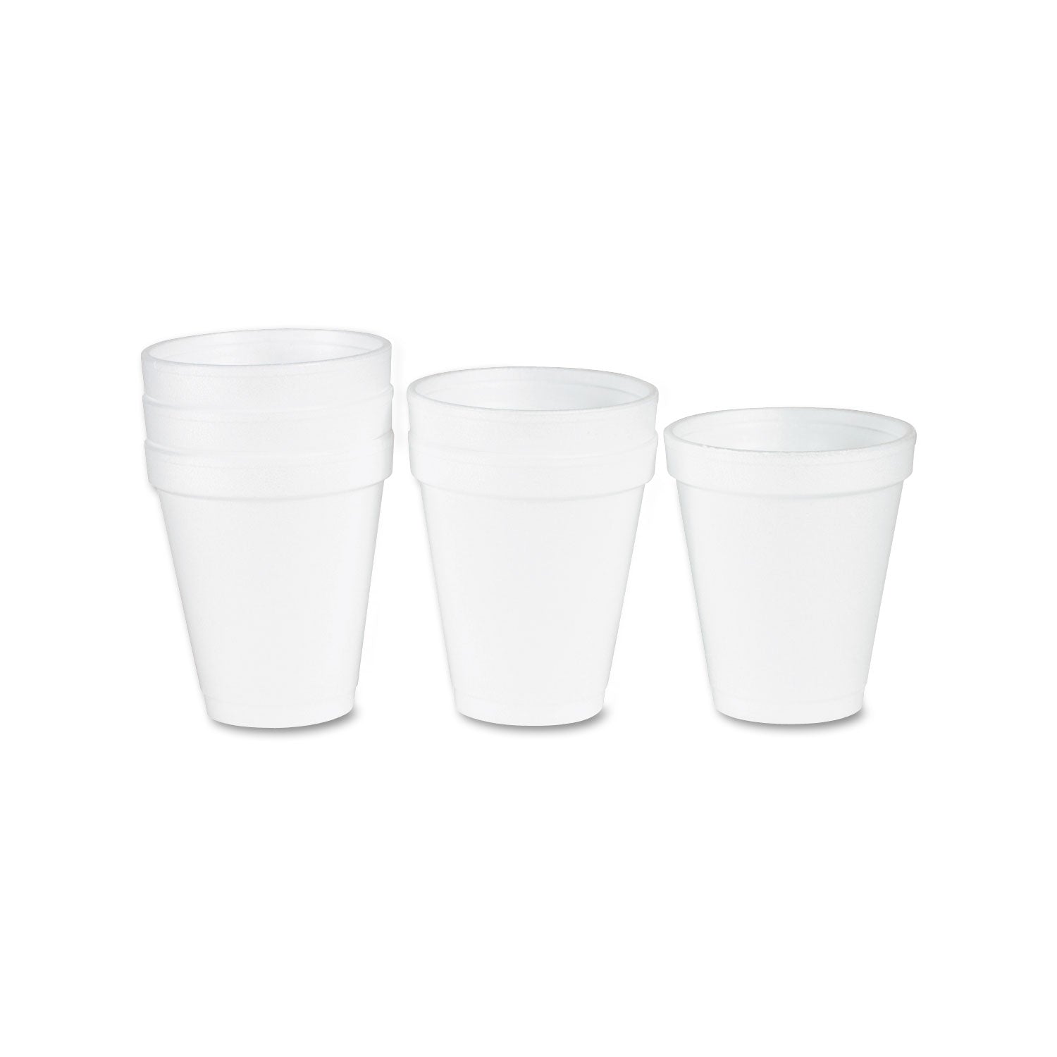 Foam Drink Cups, 6 oz, White, 25/Bag, 40 Bags/Carton -