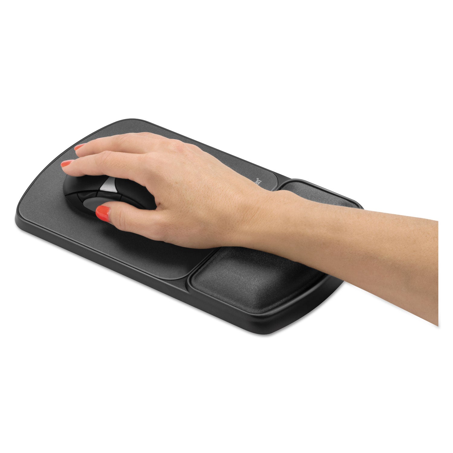 Mouse Pad with Wrist Support with Microban Protection, 6.75 x 10.12, Graphite -