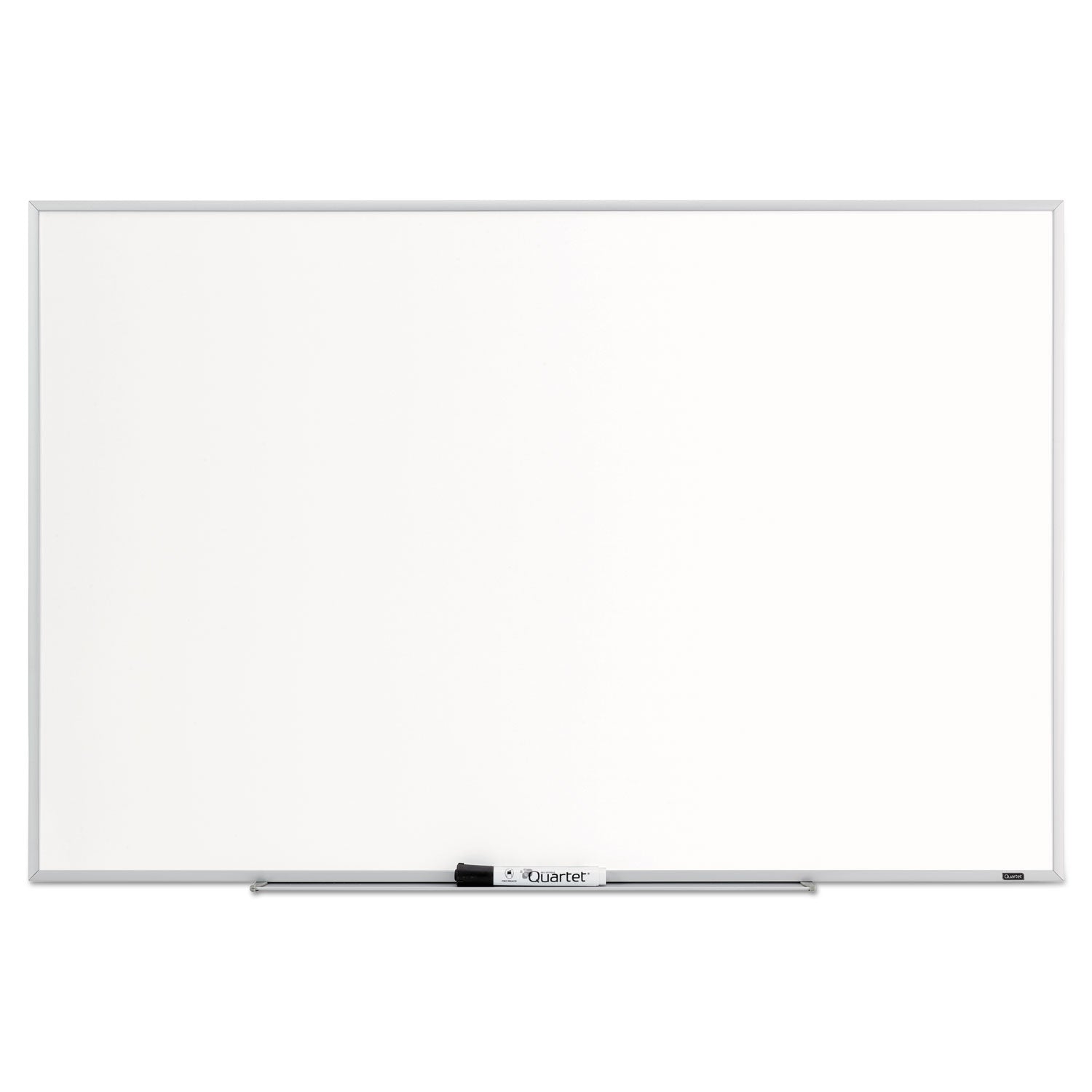 Dry Erase Board, 36 x 24, Melamine White Surface, Silver Aluminum Frame -