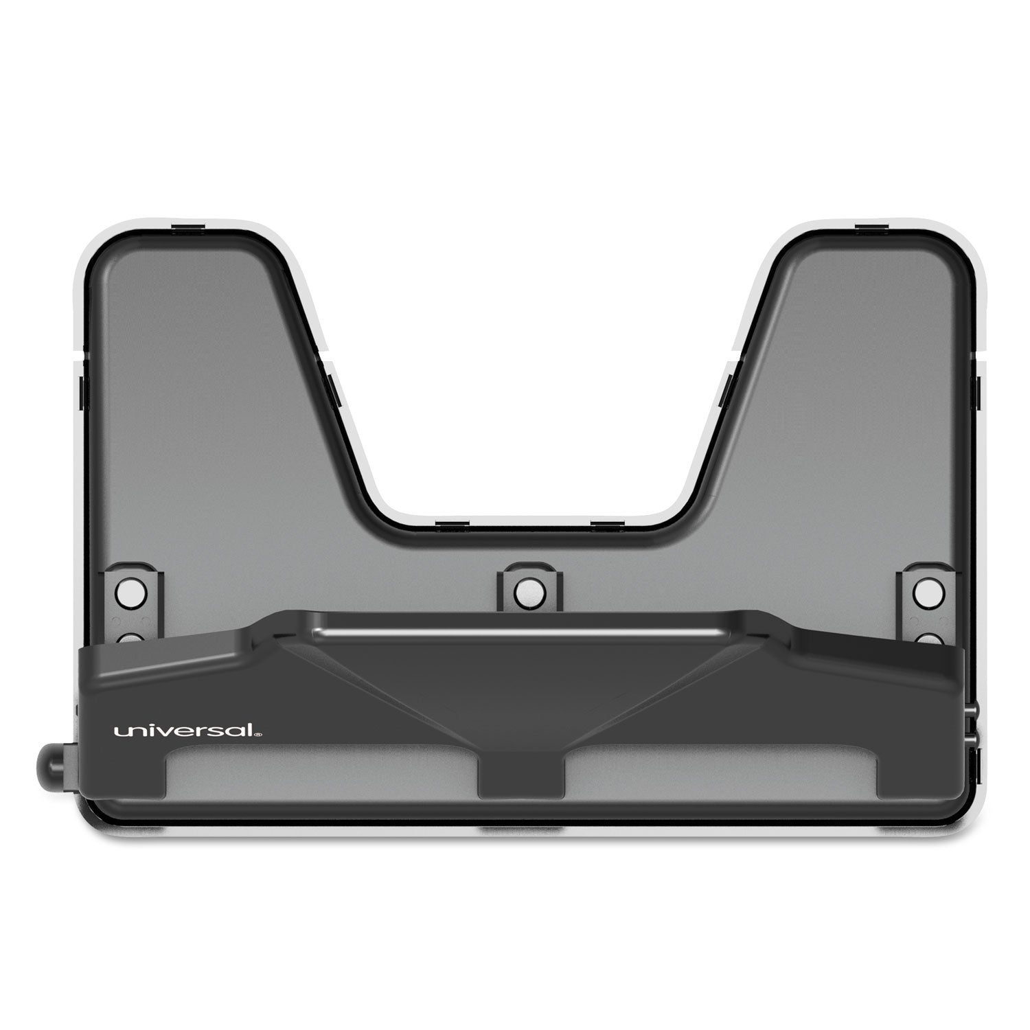 30-Sheet Three-Hole Power Assist Punch, 7 mm Holes, Black -