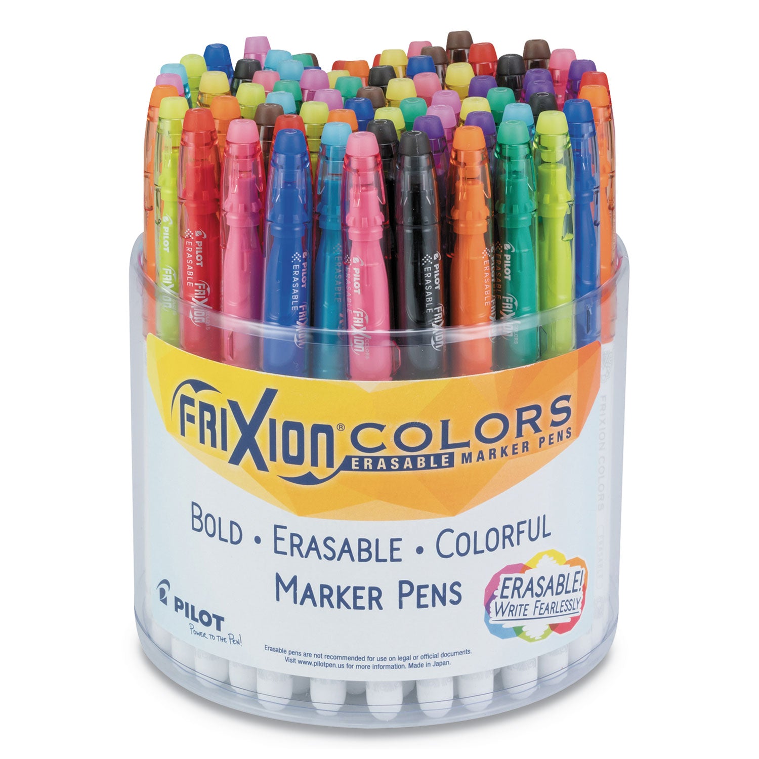 frixion-colors-erasable-porous-point-pen-stick-bold-25-mm-12-assorted-ink-and-barrel-colors-72-pack_pil85030 - 1