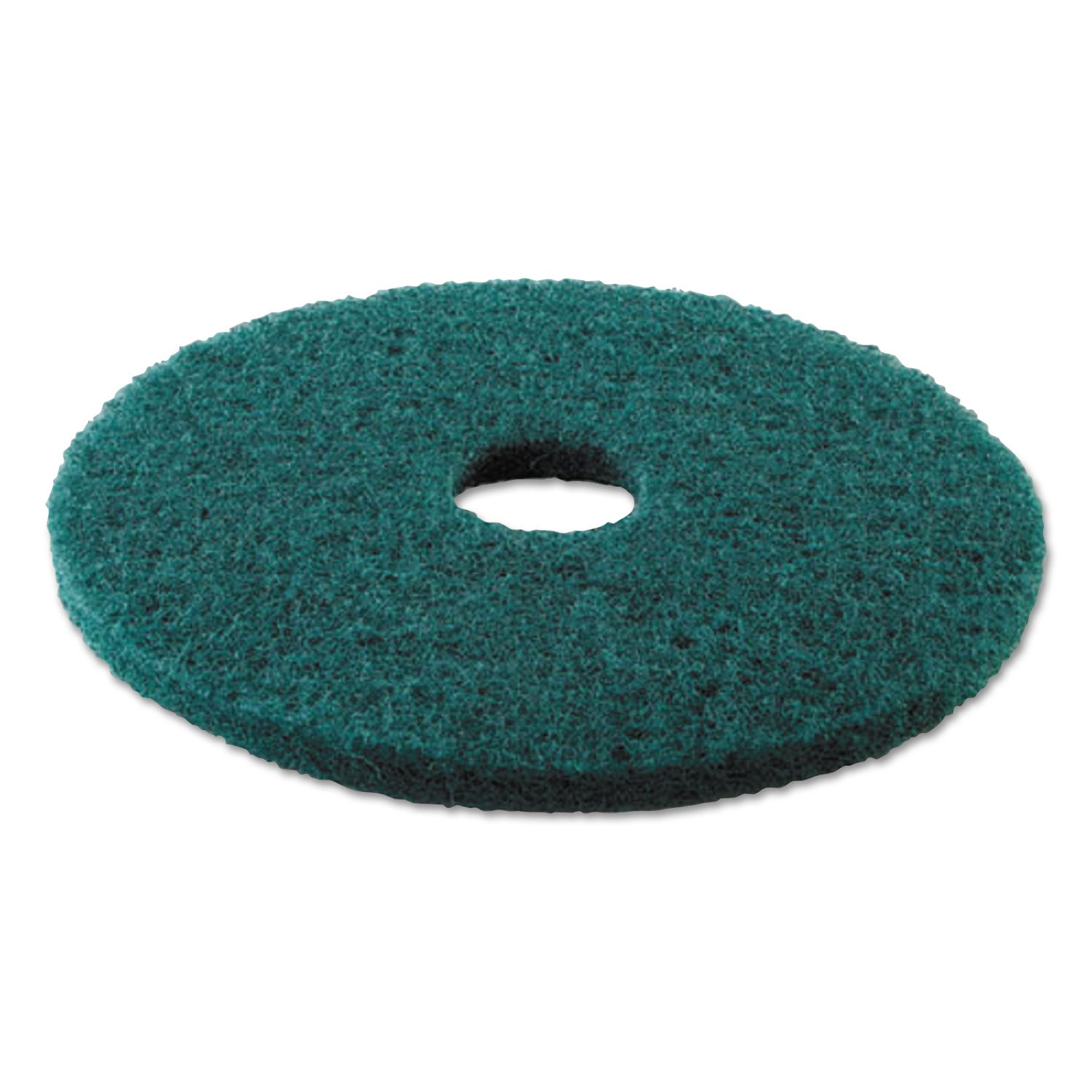 Heavy-Duty Scrubbing Floor Pads, 13" Diameter, Green, 5/Carton - 2