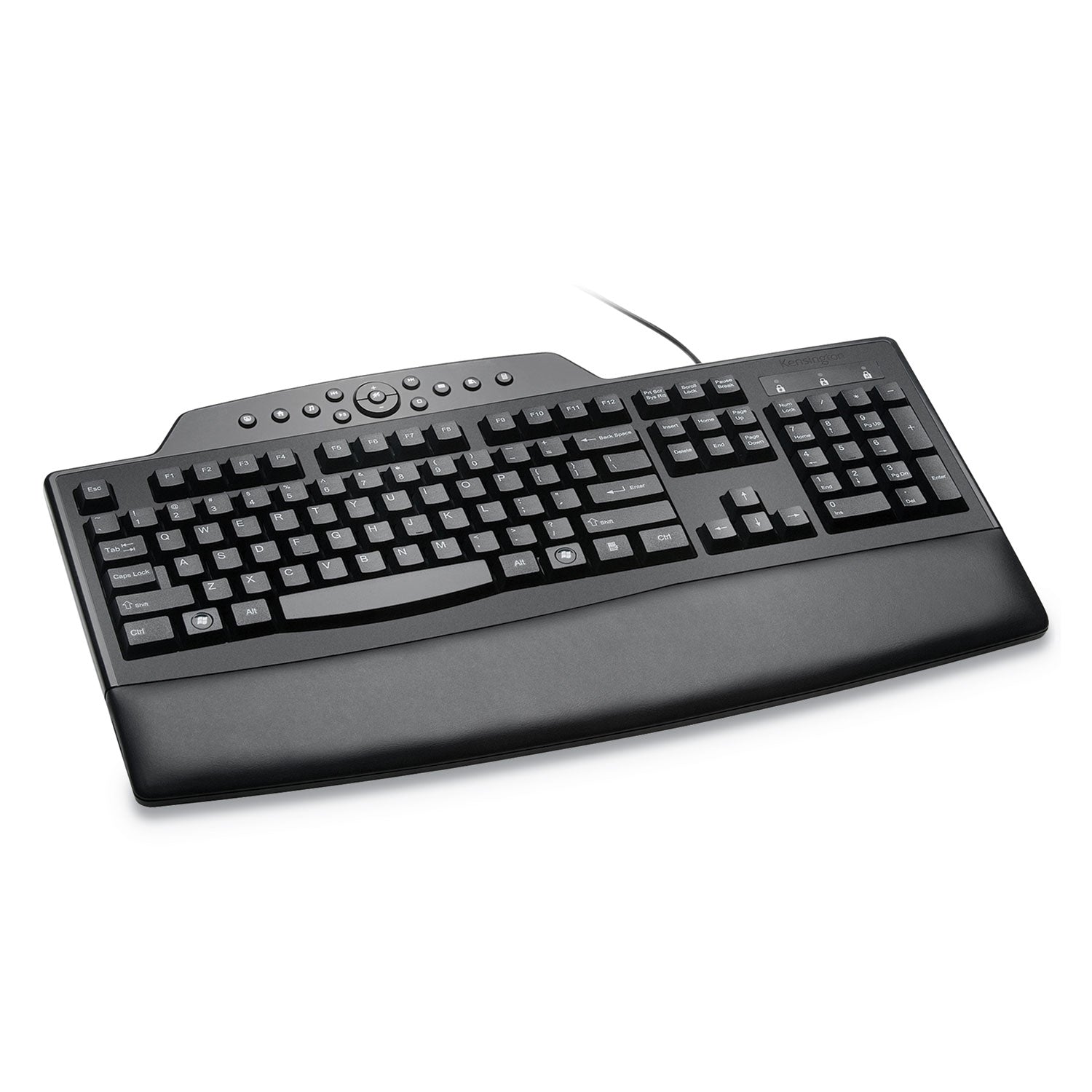 Pro Fit Comfort Keyboard, Internet/Media Keys, Wired, Black -