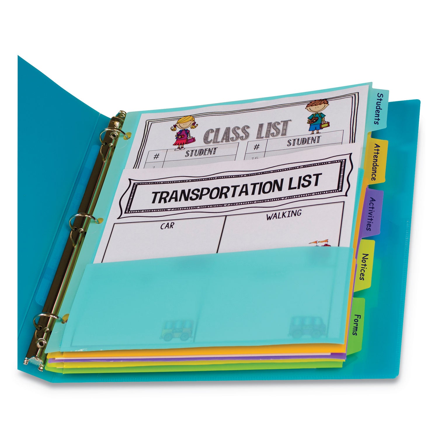 index-dividers-with-multi-pockets-5-tab-115-x-10-assorted-1-set_cli07650 - 1