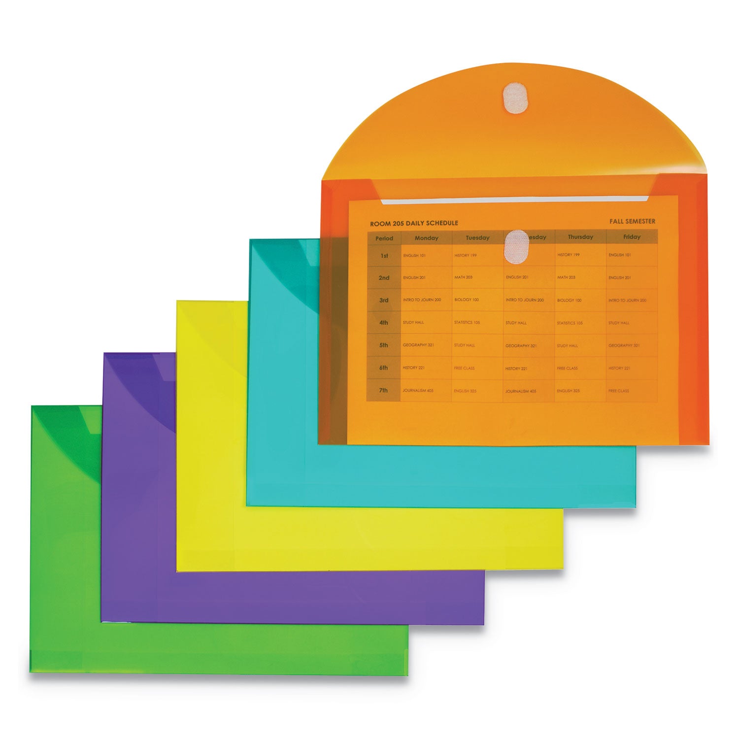 reusable-poly-envelope-hook-loop-closure-85-x-11-assorted-colors-10-pack_cli58030 - 1
