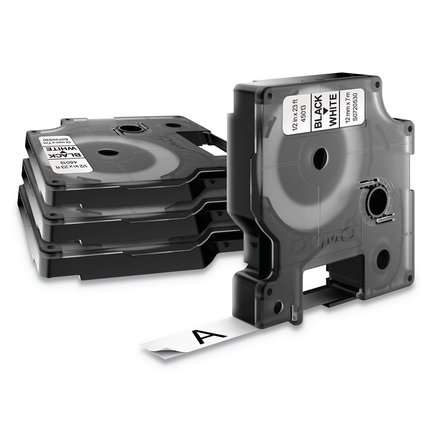d1-standard-labels-05-x-23-ft-black-print-on-white-tape-4-pack_dym2150471 - 1