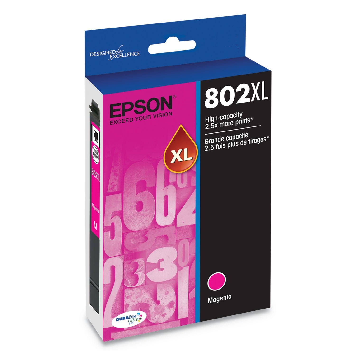 T802XL320-S (802XL) DURABrite Ultra High-Yield Ink, 1,900 Page-Yield, Magenta - 2
