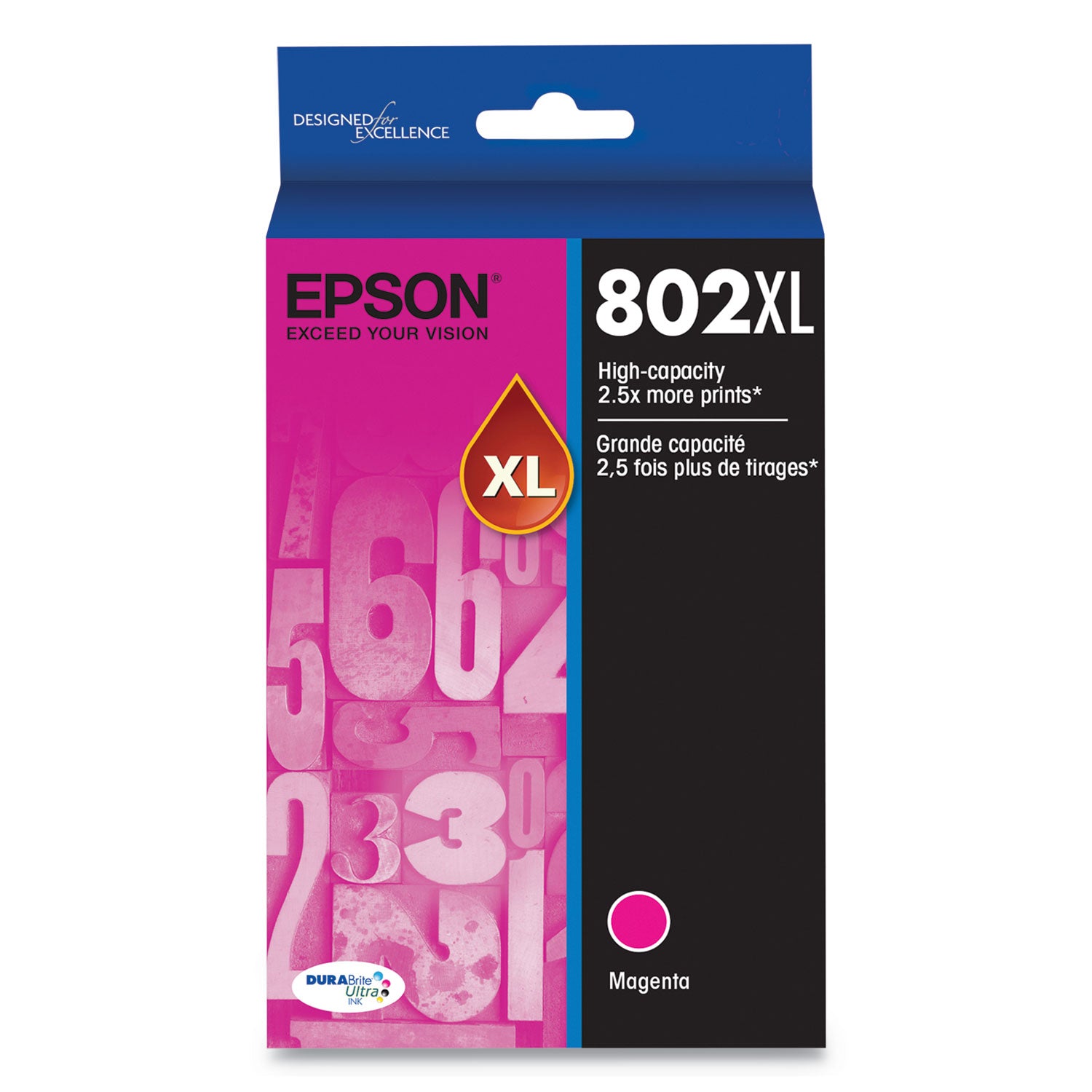 T802XL320-S (802XL) DURABrite Ultra High-Yield Ink, 1,900 Page-Yield, Magenta - 1