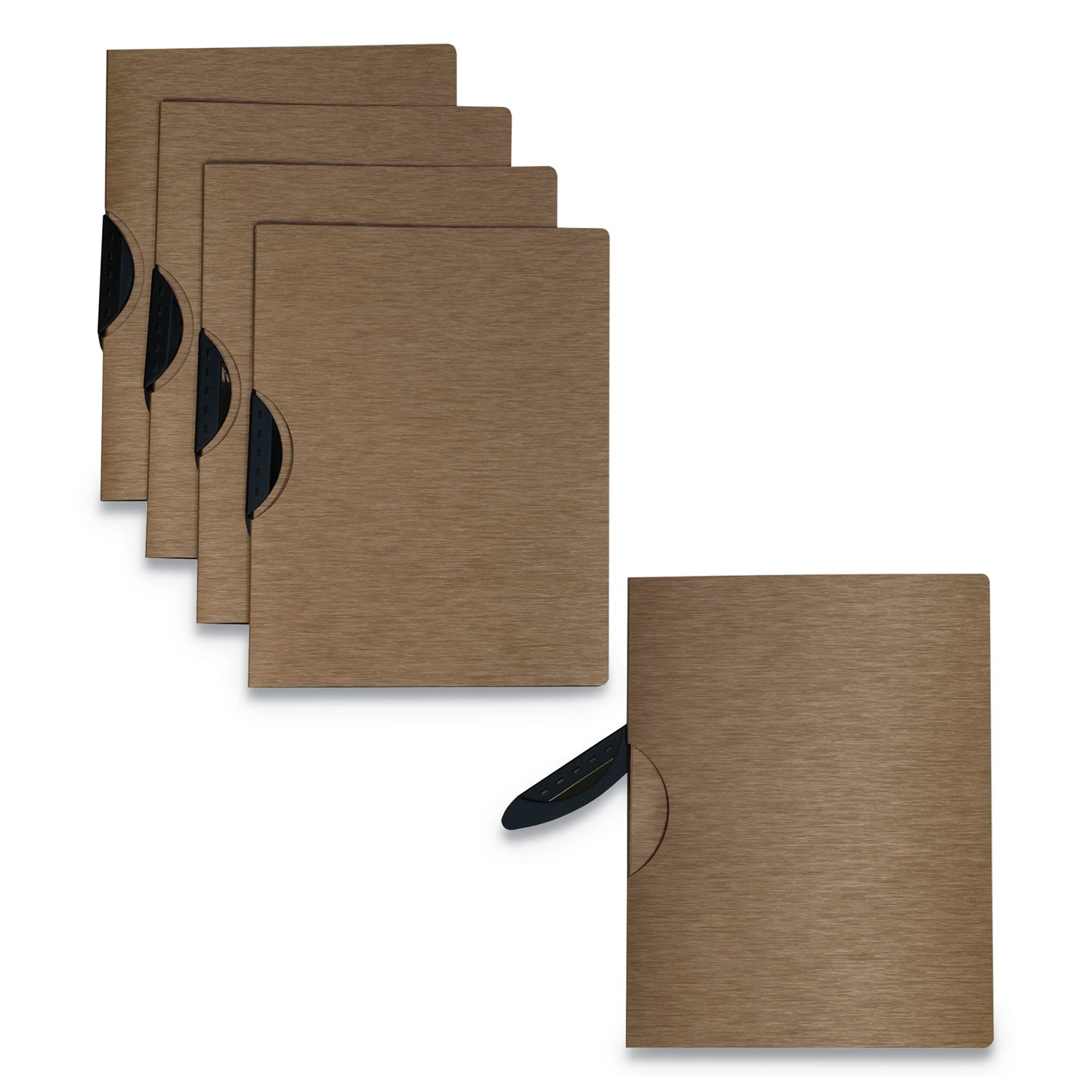 modern-metallic-executive-style-report-cover-swing-clip-85-x-11-bronze-bronze-5-pack_cli33316 - 2