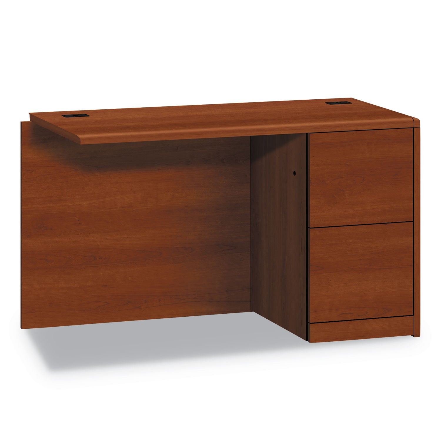 10700 Series Full Right Pedestal Return, 48w x 24d x 29.5h, Cognac -