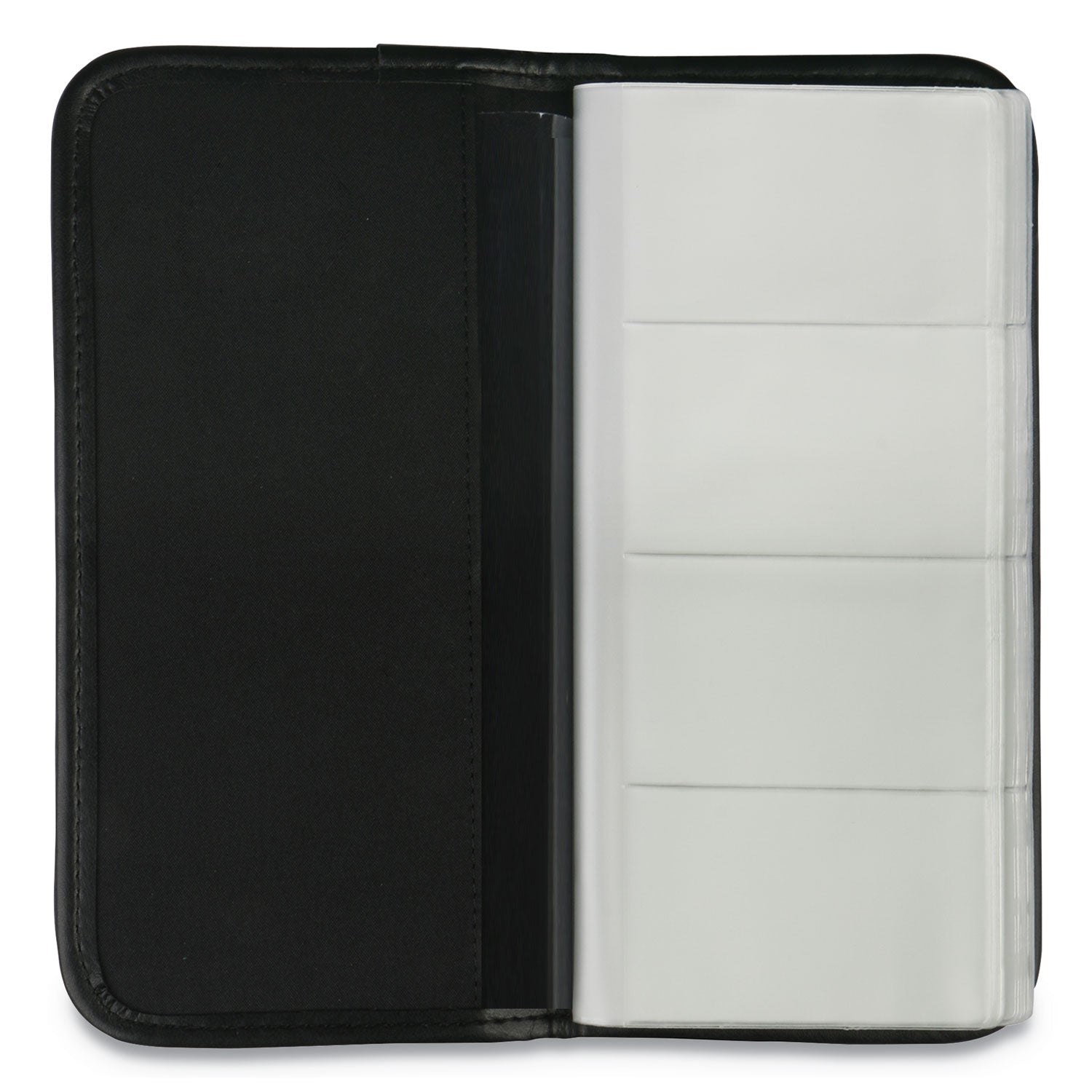 business-card-holder-holds-160-35-x-2-cards-475-x-1013-vinyl-black_unv26850 - 1