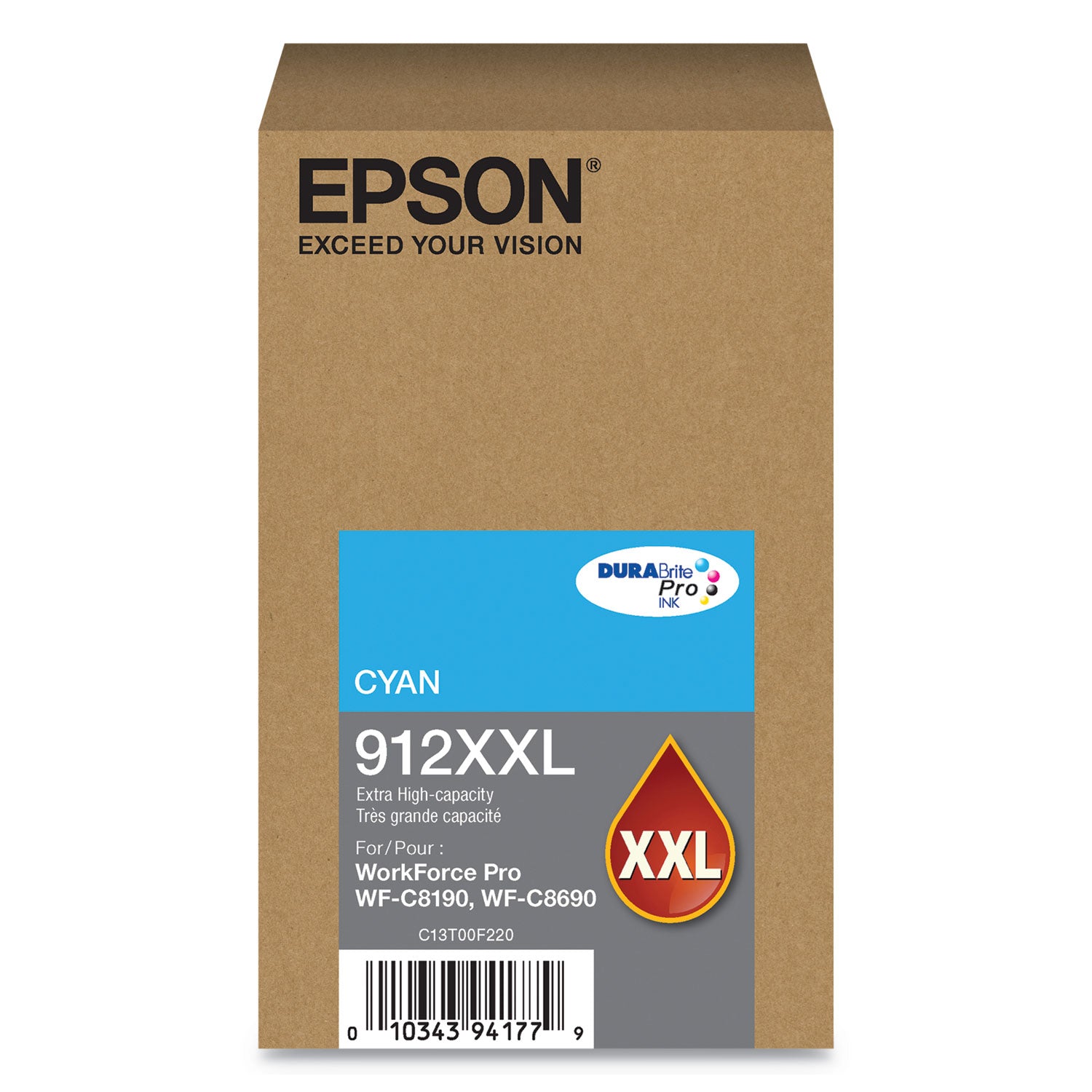 t912xxl220-912xxl-durabrite-pro-extra-high-yield-ink-8000-page-yield-cyan_epst912xxl220 - 1