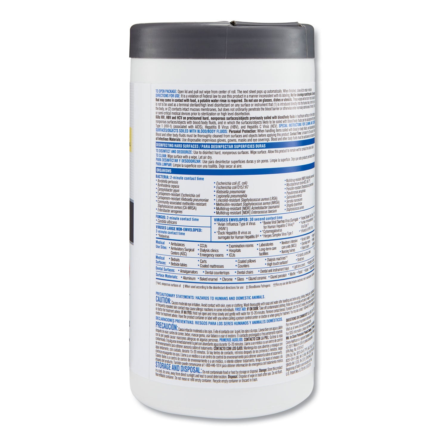 versasure-cleaner-disinfectant-wipes-1-ply-8-x-675-original-scent-white-85-towels-can_clo31757ea - 2