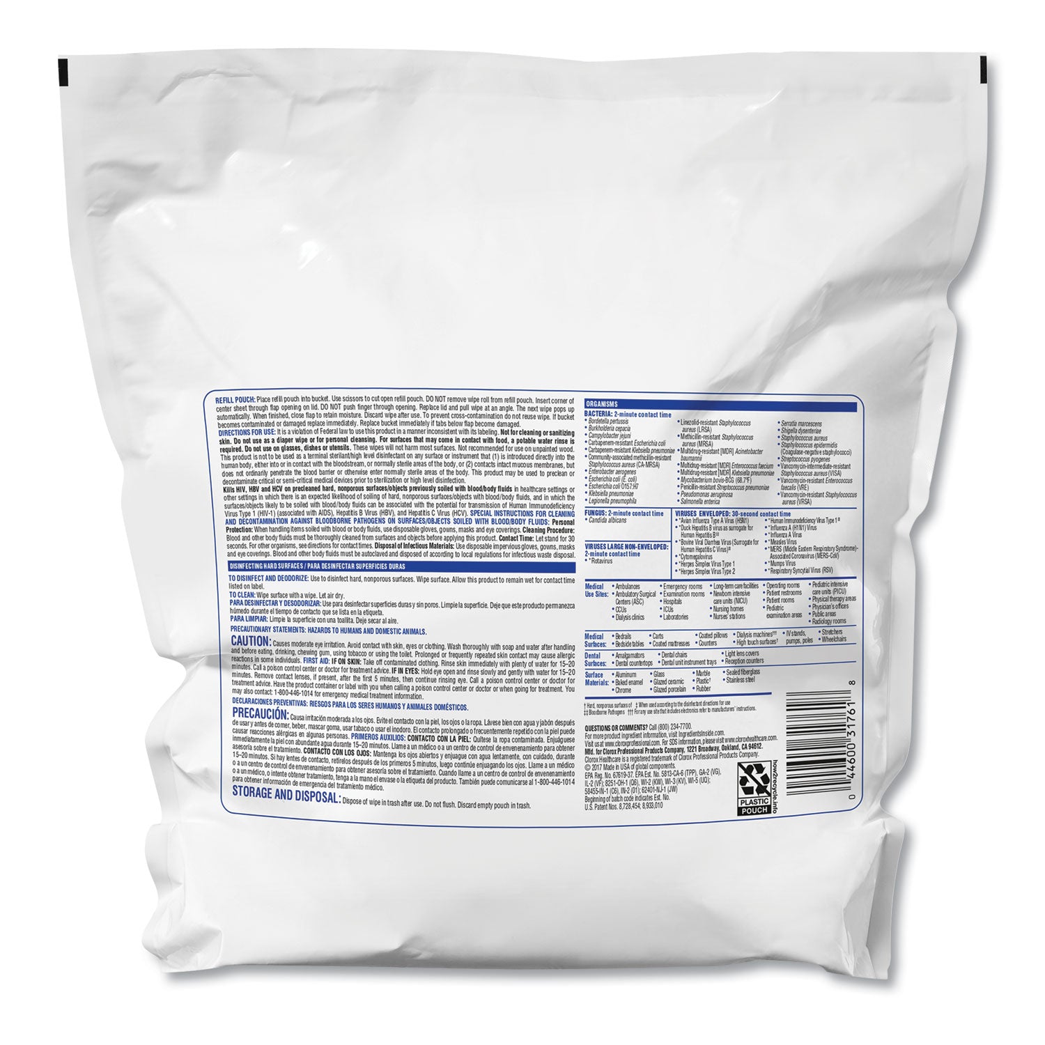versasure-cleaner-disinfectant-wipes-1-ply-12-x-12-fragranced-white-110-pouch_clo31761ea - 2