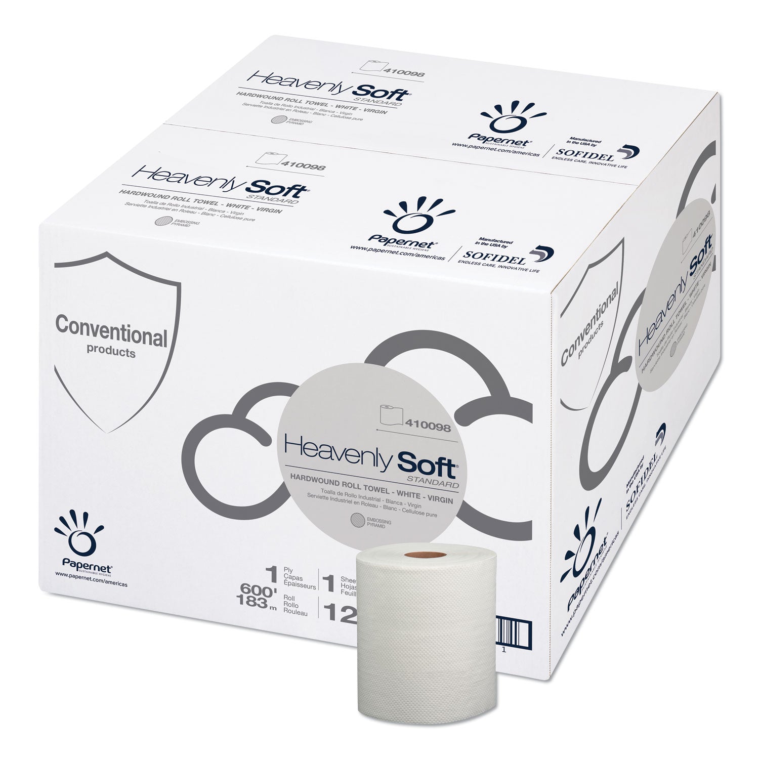 heavenly-soft-hardwound-paper-towel-standard-1-ply-78-x-600-ft-white-12-rolls-carton_sod410098 - 1