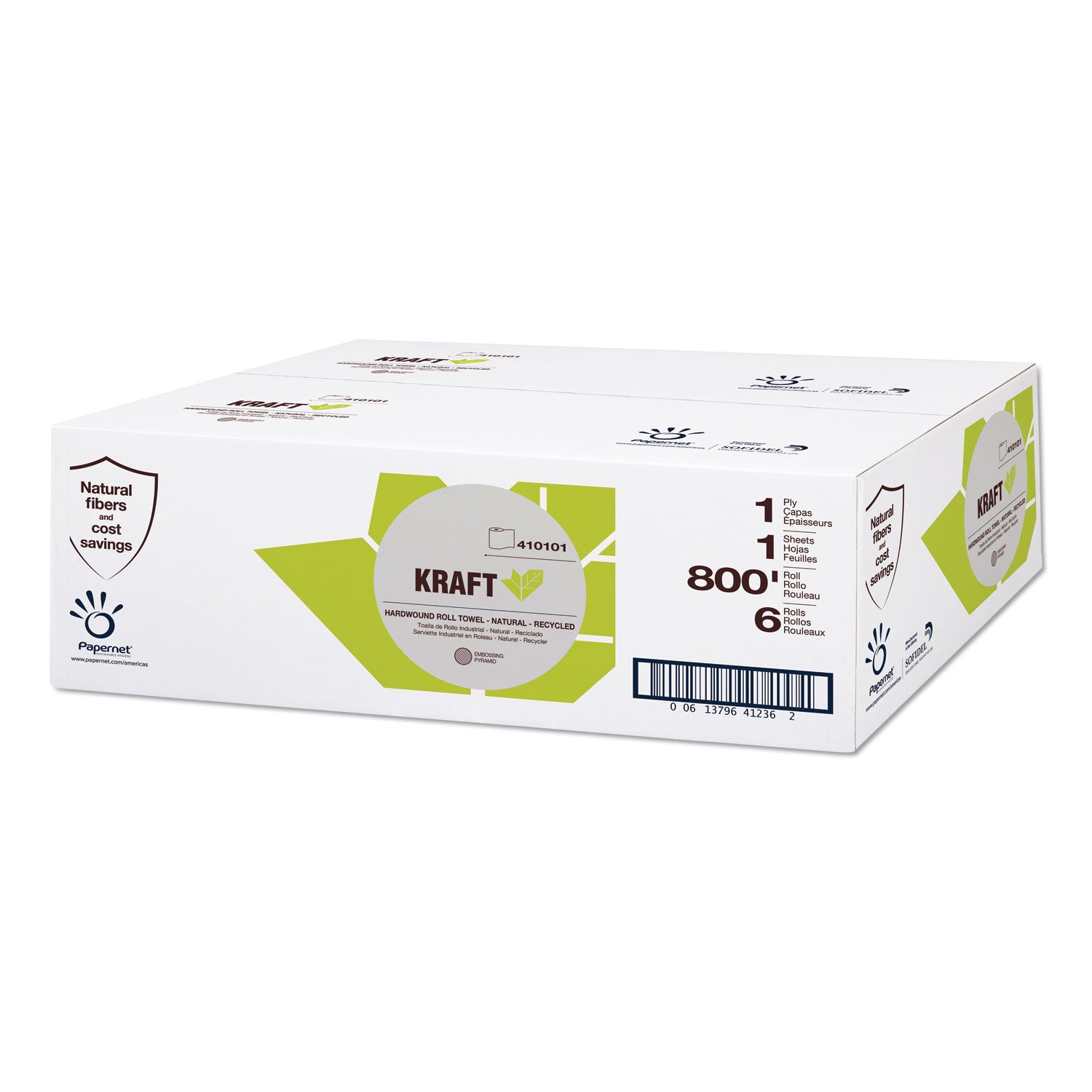 heavenly-soft-hardwound-paper-towel-kraft-1-ply-78-x-800-ft-brown-6-rolls-carton_sod410101 - 1